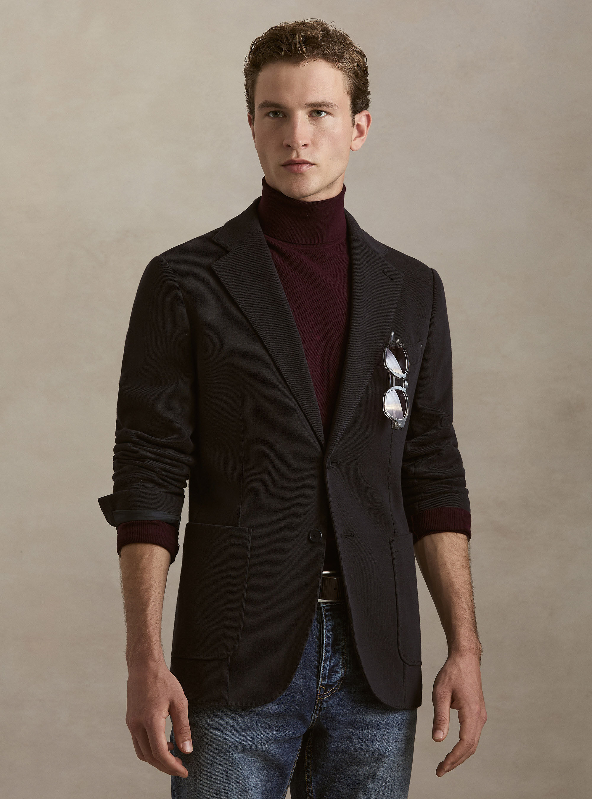 Cotton-Blend Jersey Blazer