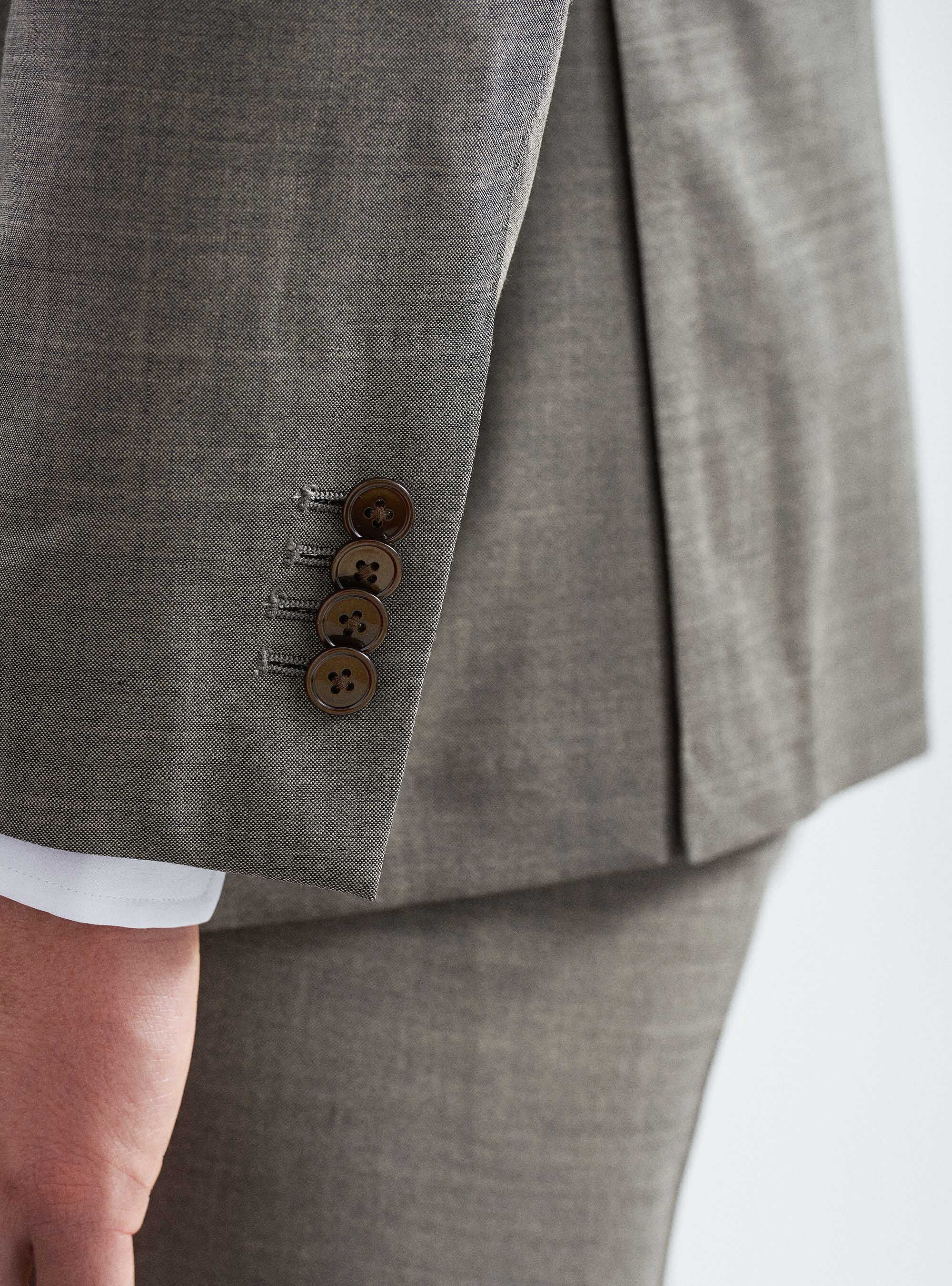 Fresh wool blazer, ECRU