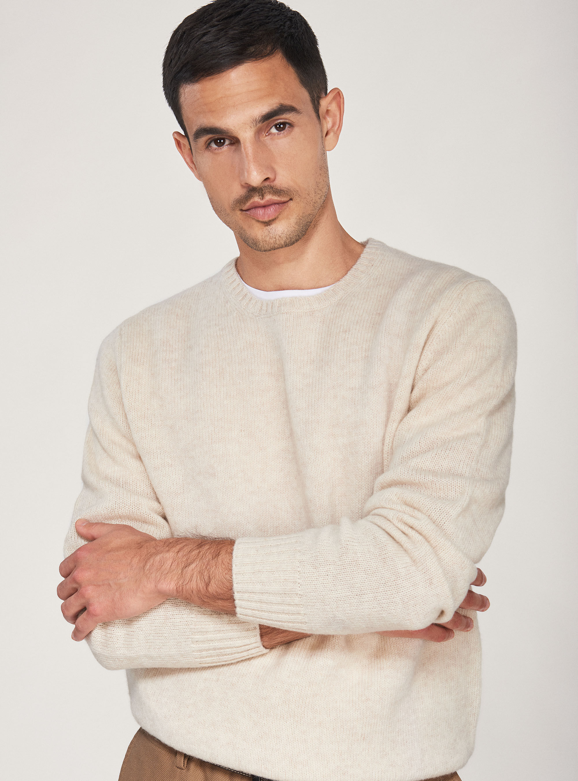 Shetland wool crew deals neck sweater