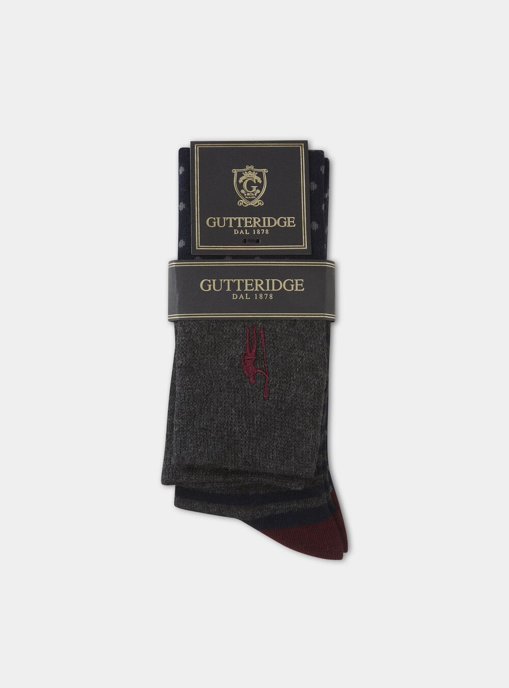 Long socks with polka dots and stripes | GutteridgeEU | Men's Socks