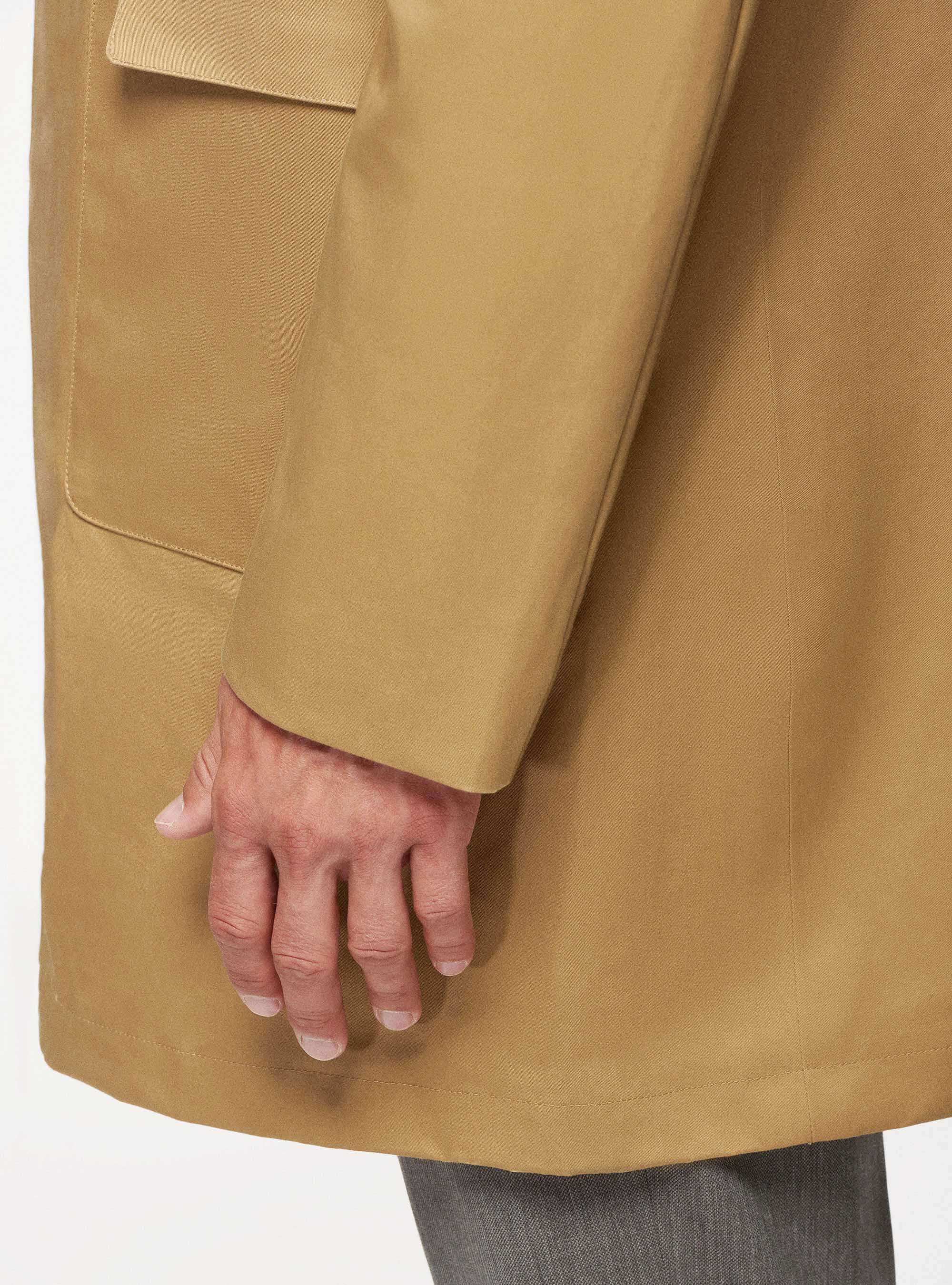 Cotton coat with large pockets, SAND