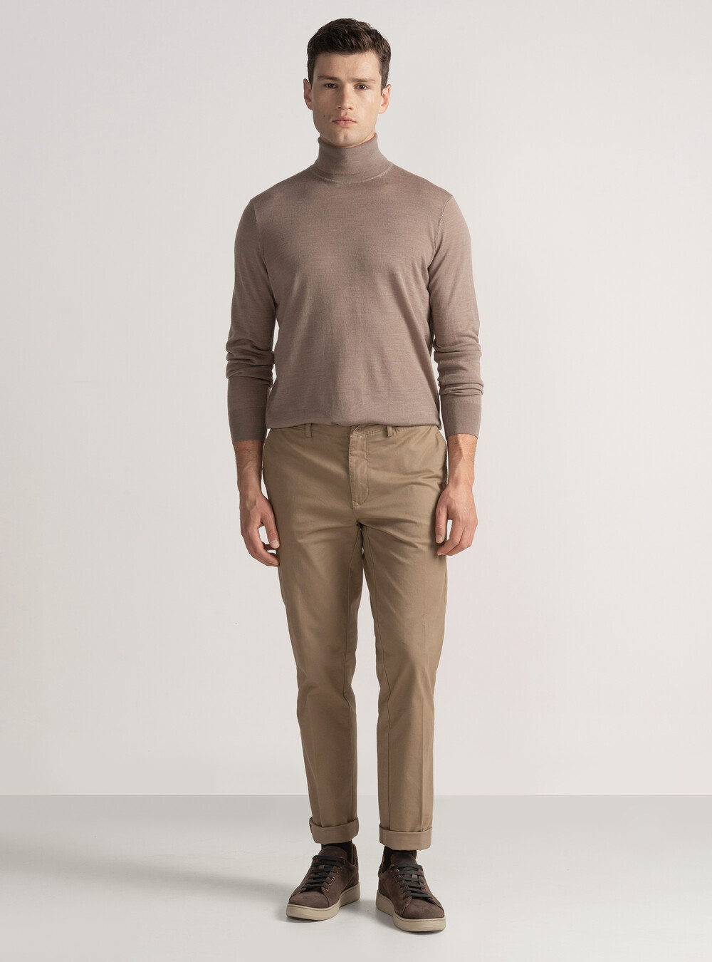 Pantaloni chino slim fit in twill stretch, FANGO Pantaloni chino slim fit in twill stretch