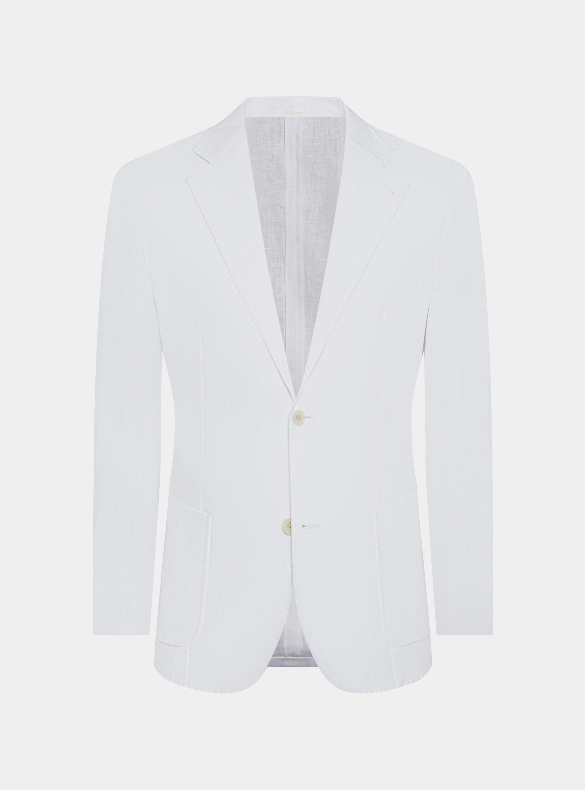 Giacca abito in puro lino, BIANCO