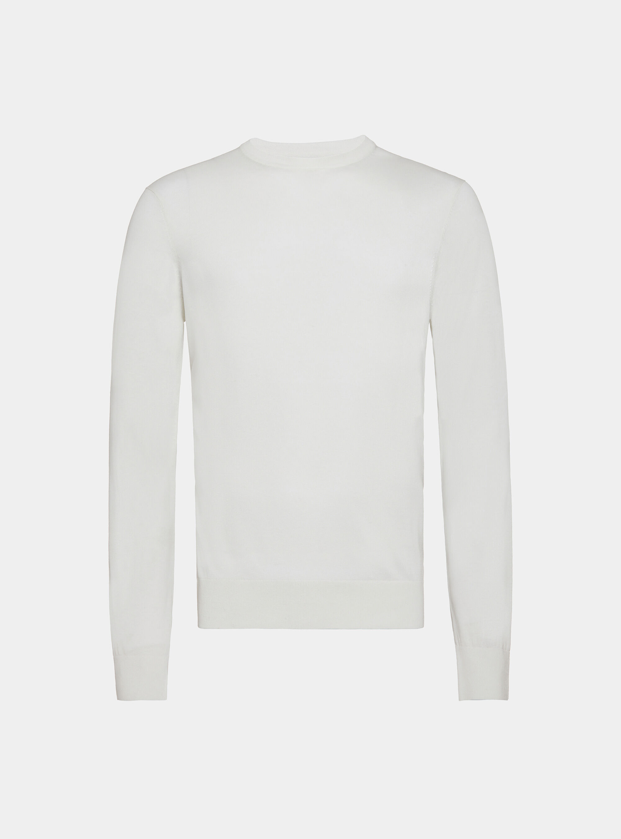 White crew clearance neck jumper