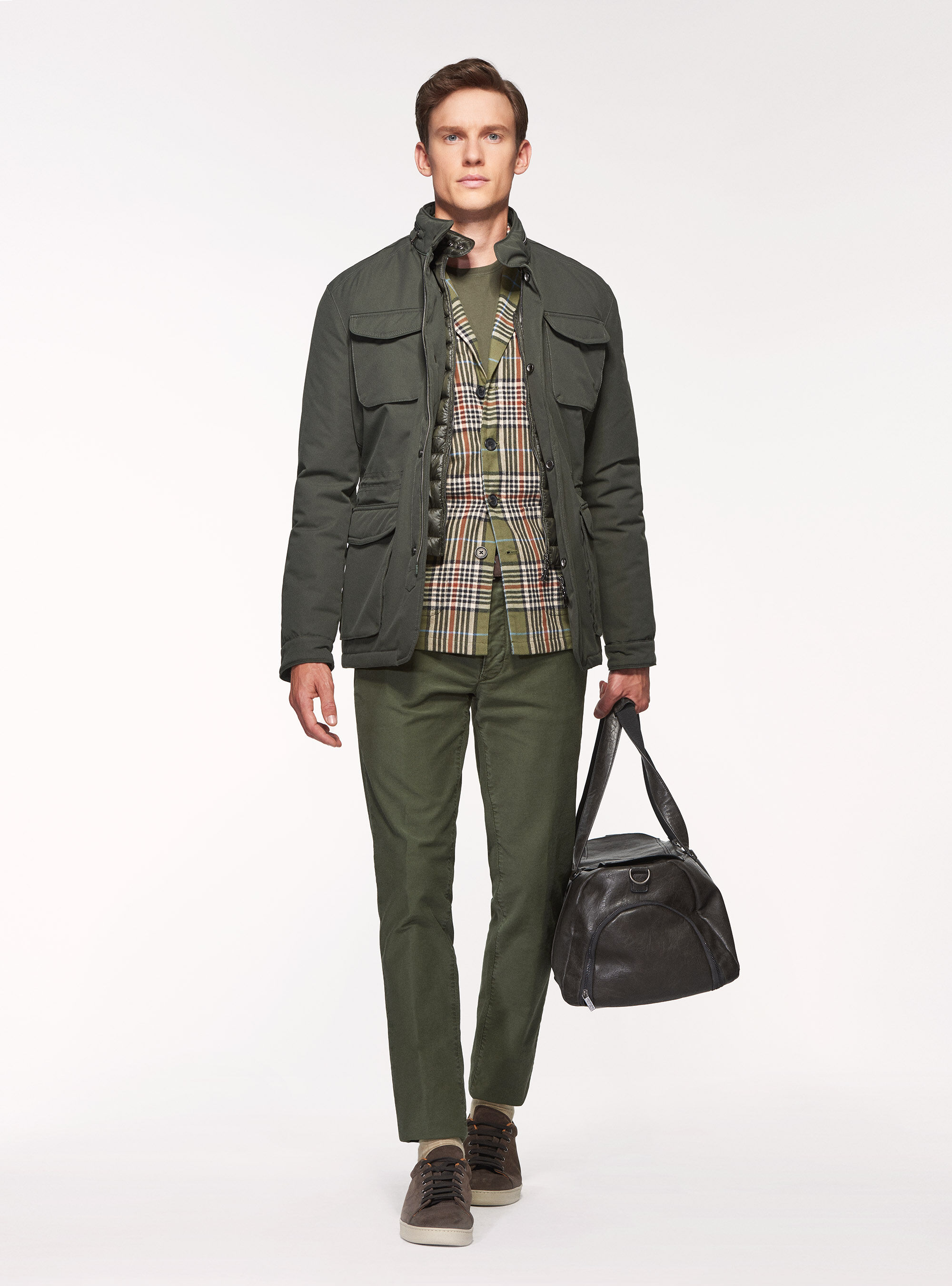 Giacca camicia a quadri in puro cotone Gutteridge Special