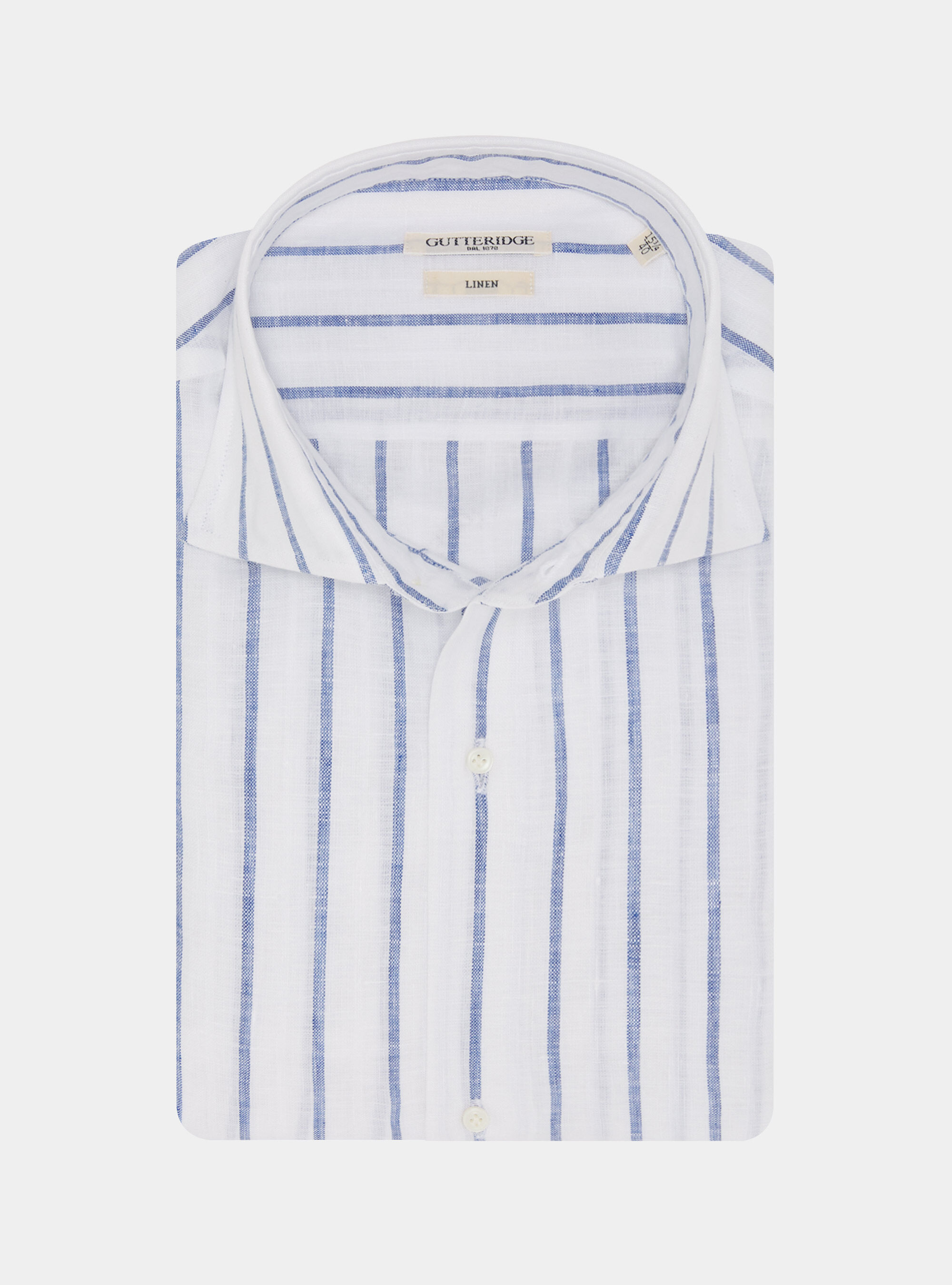 Camicia in puro lino rigato