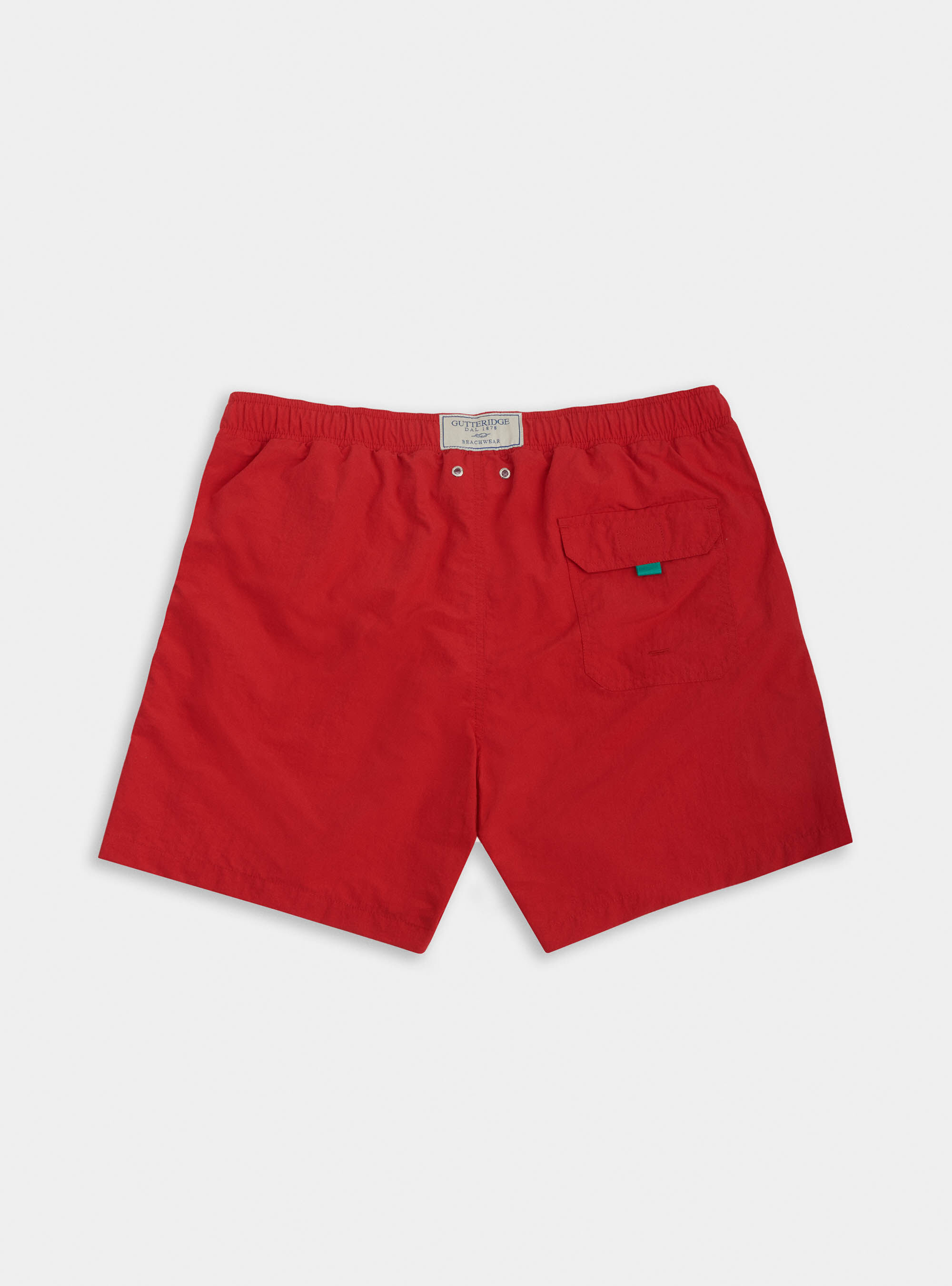 Basic swimwear with embroidery, RED