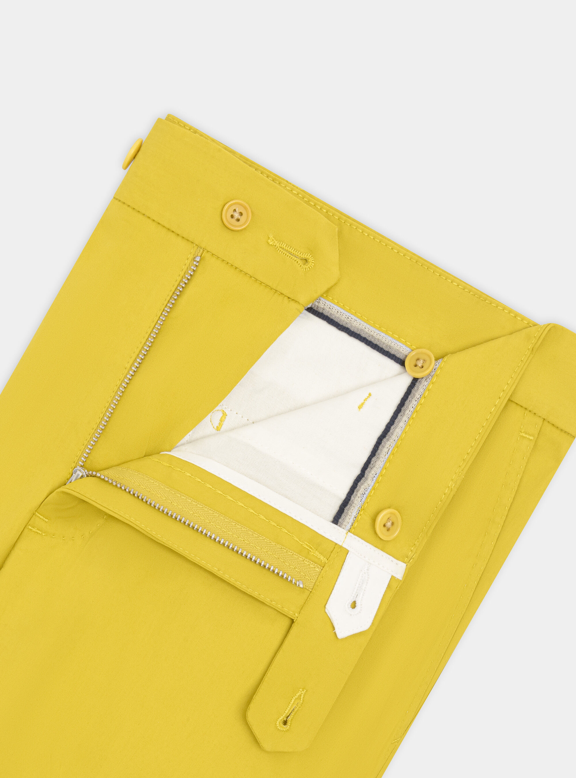 Lightweight twill shorts, YELLOW