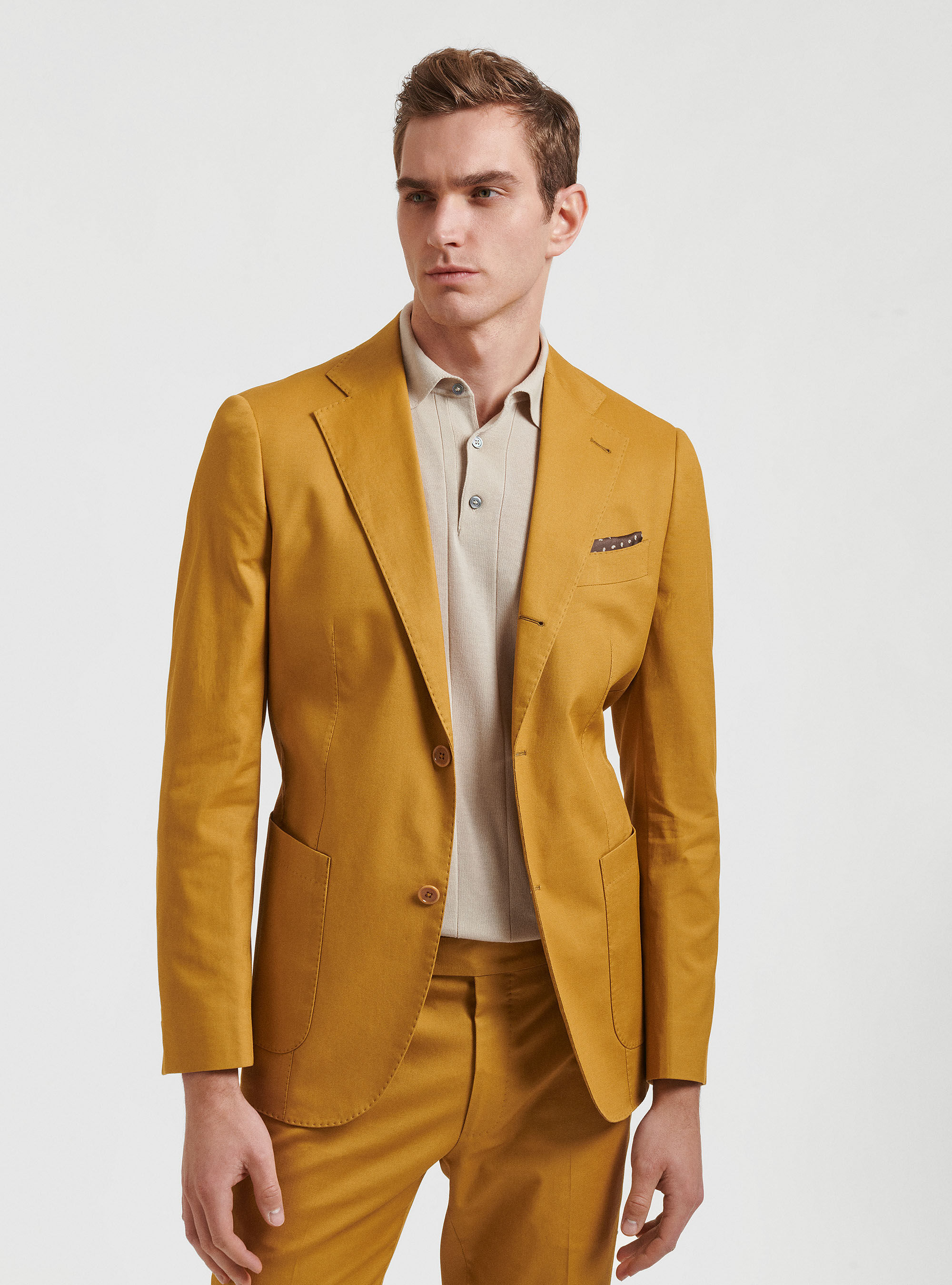 Armoured cotton suit blazer