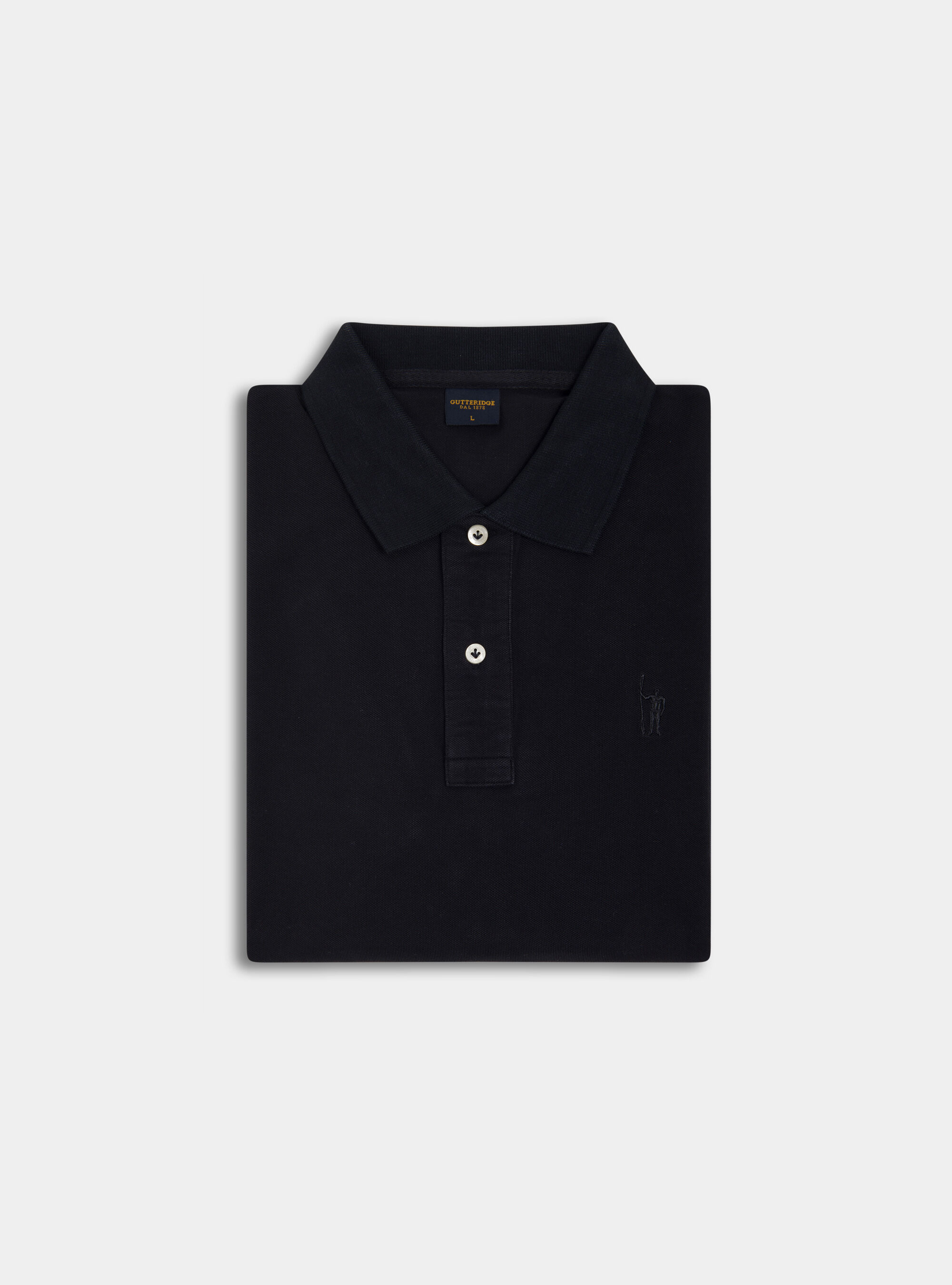 Classic pique polo shirt, BLACK