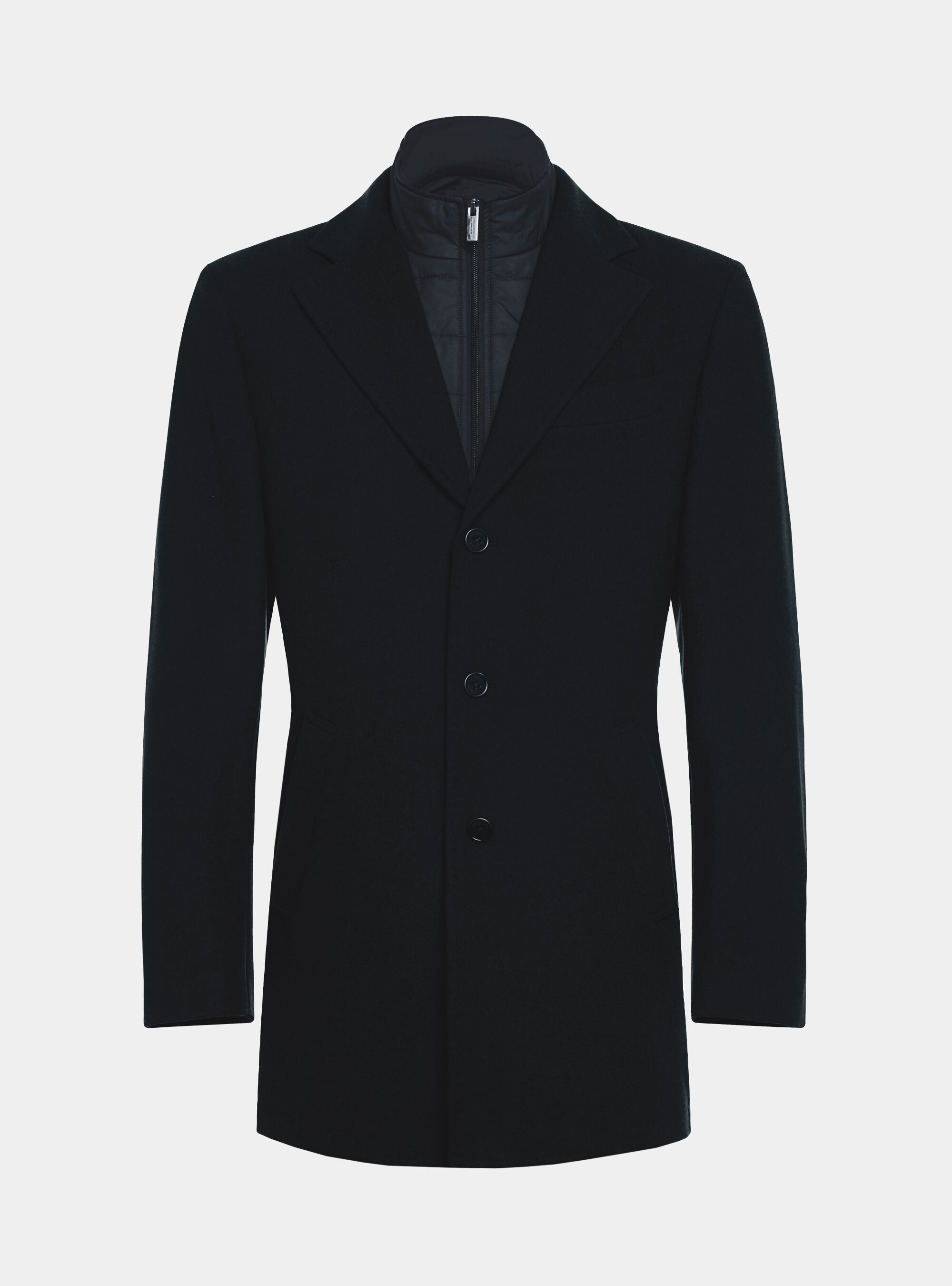 Mens wool coat with bib shop