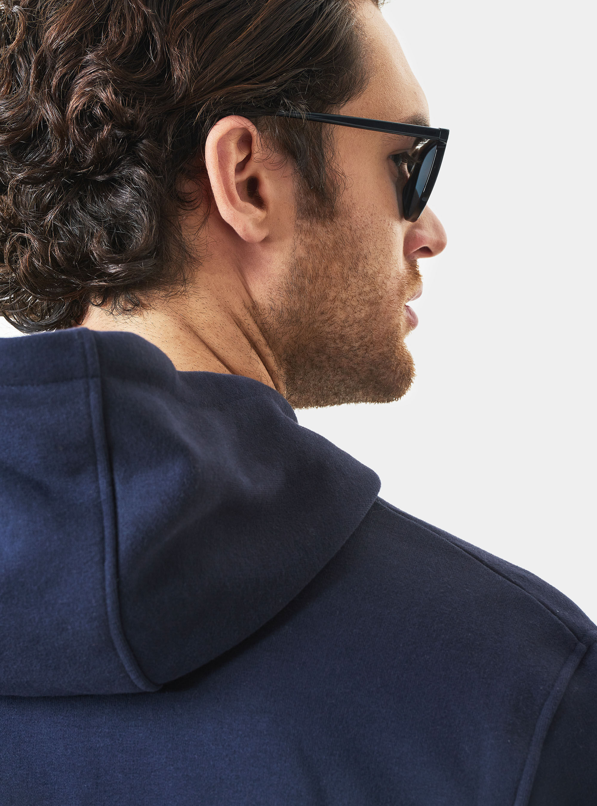 Chaqueta de sudadera con capucha y bolsillos, AZUL MARINO