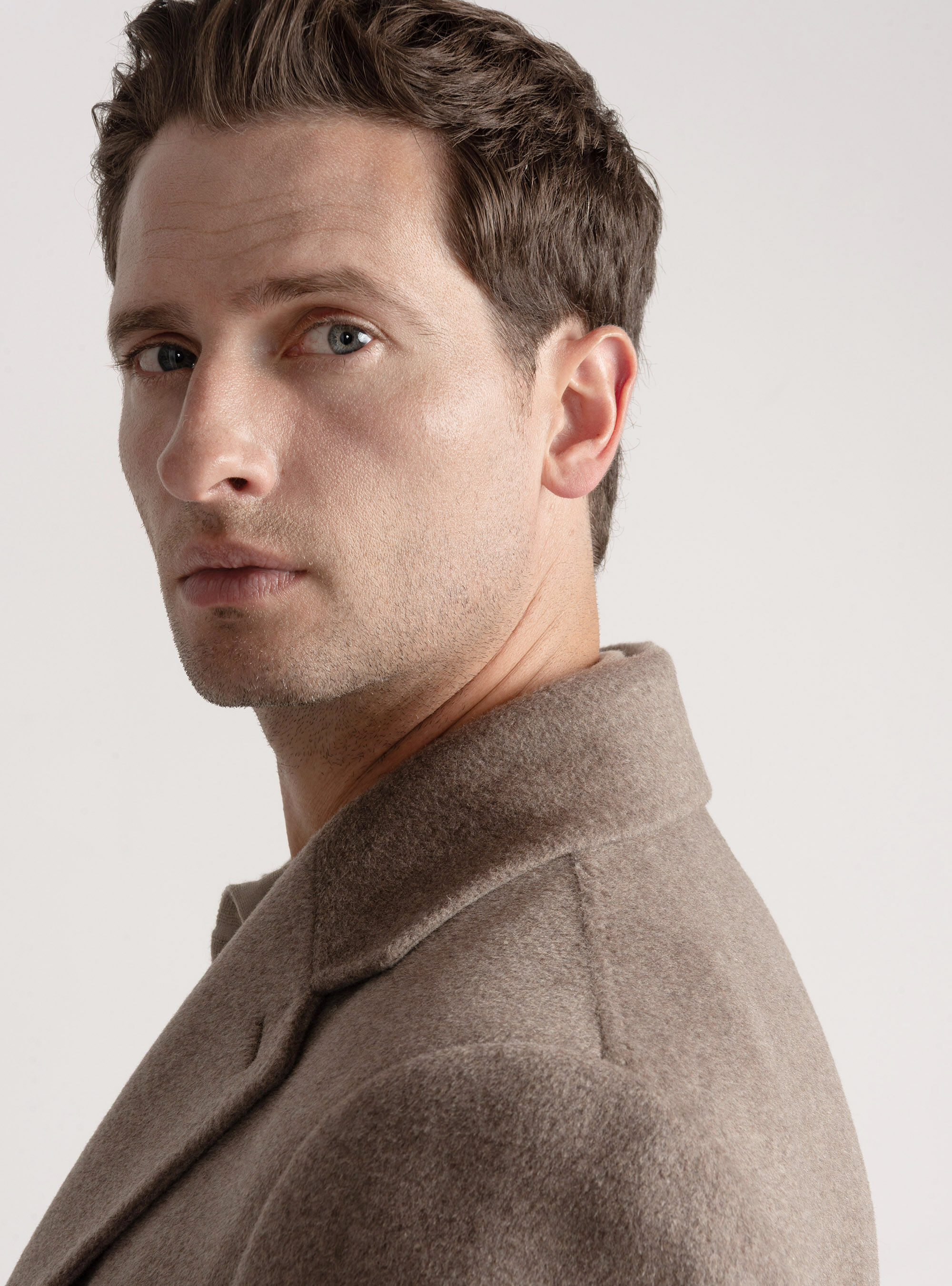 Abrigo de lana y cachemira, BARRO