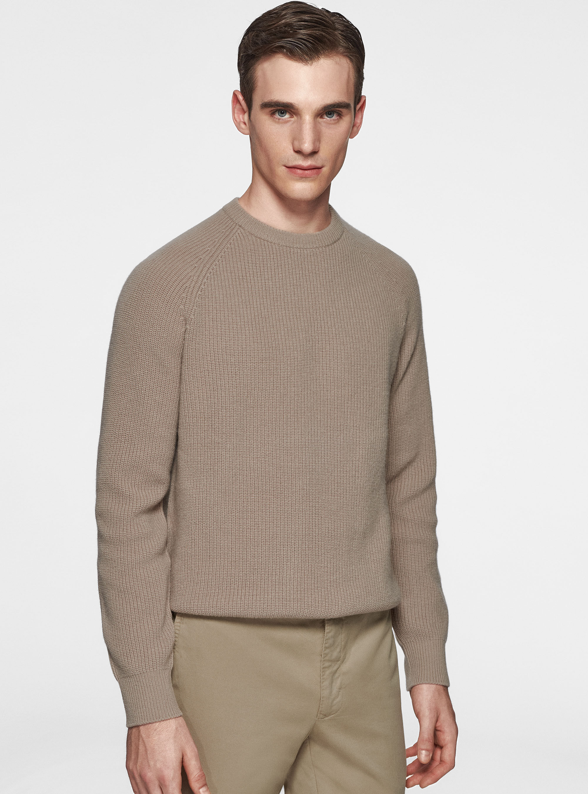 Sand merino wool sweater online