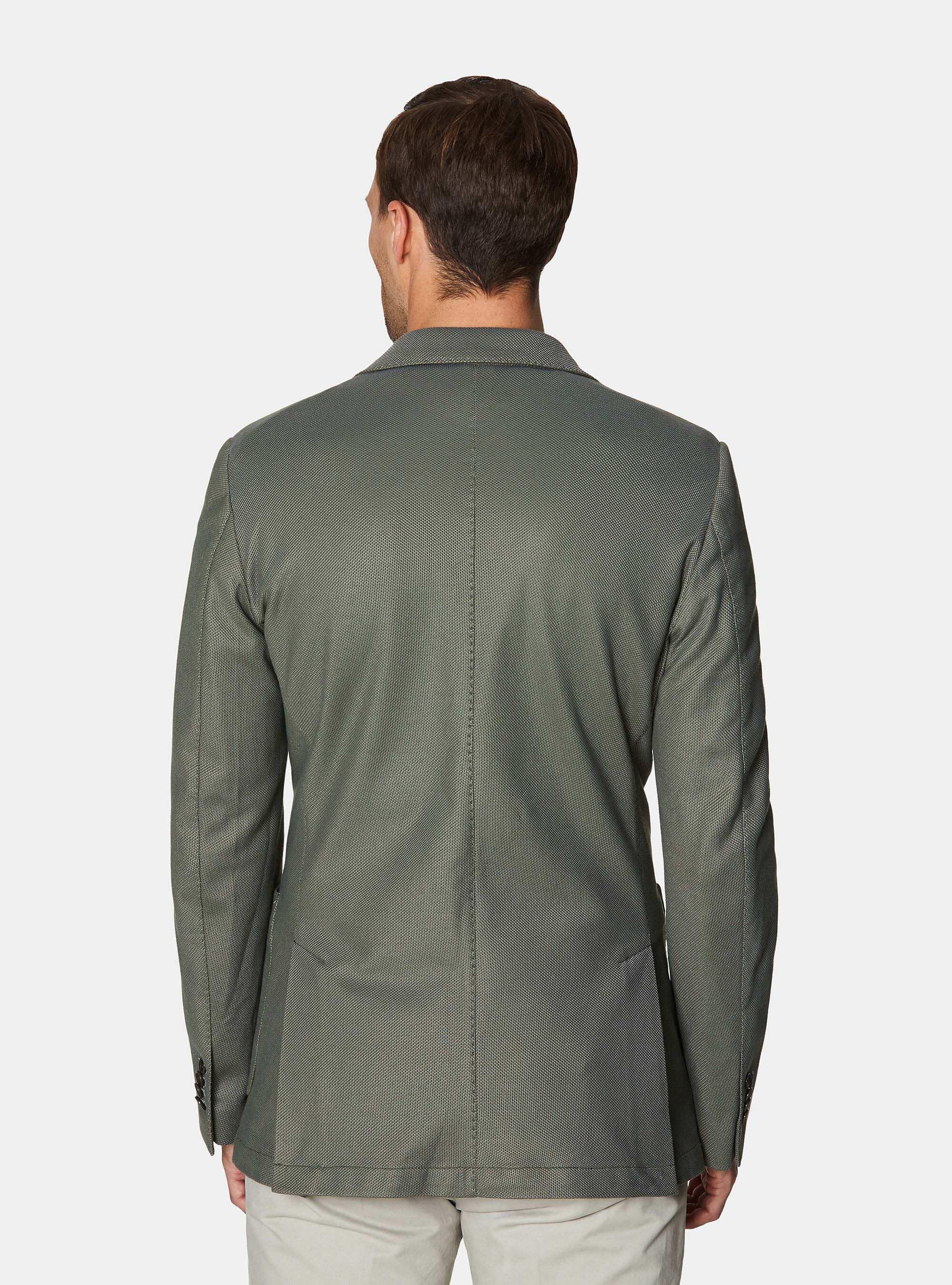 Giacca jersey in misto cotone, MILITARE 0609C