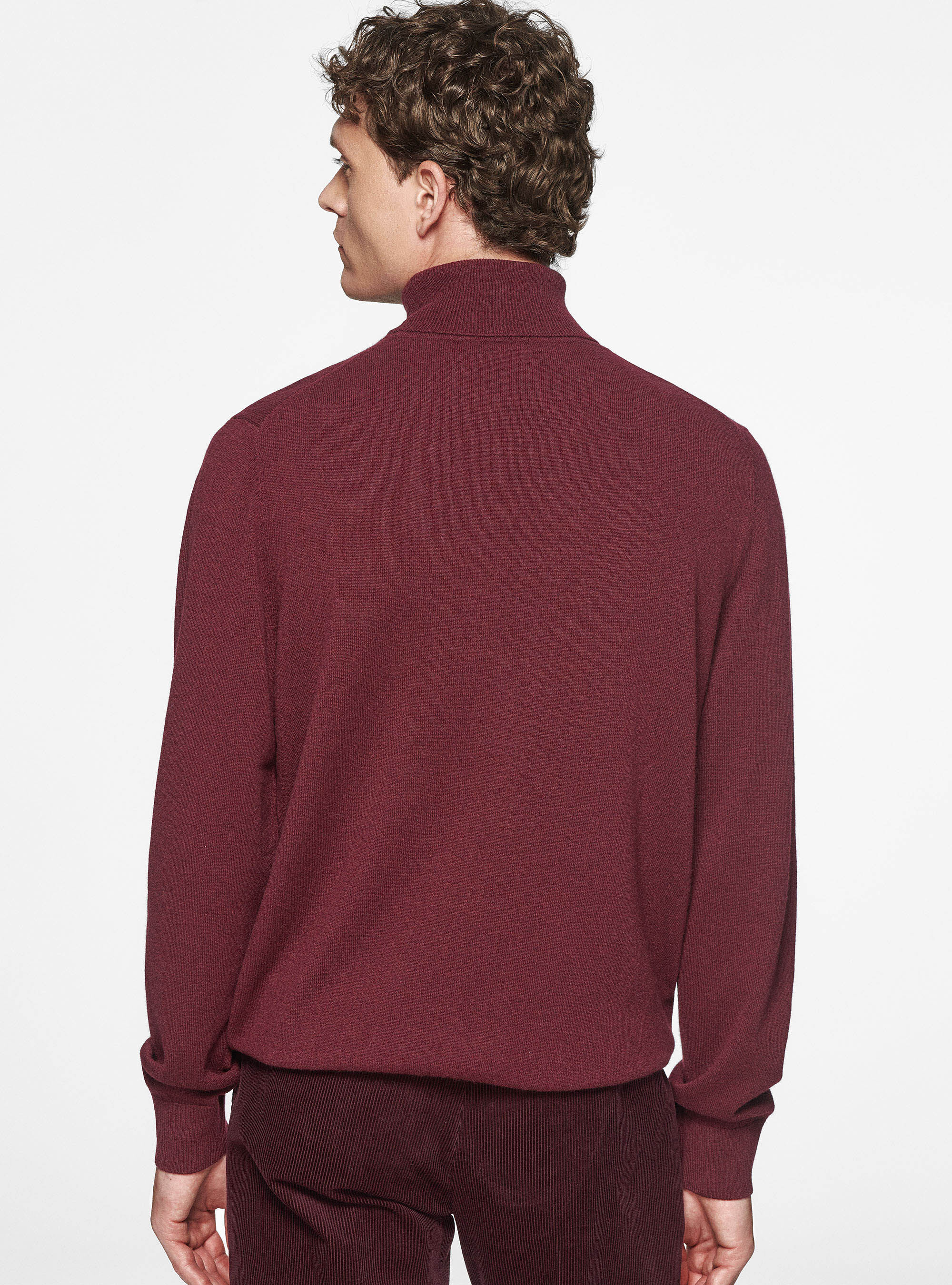 Cashmere turtleneck, BORDEAUX