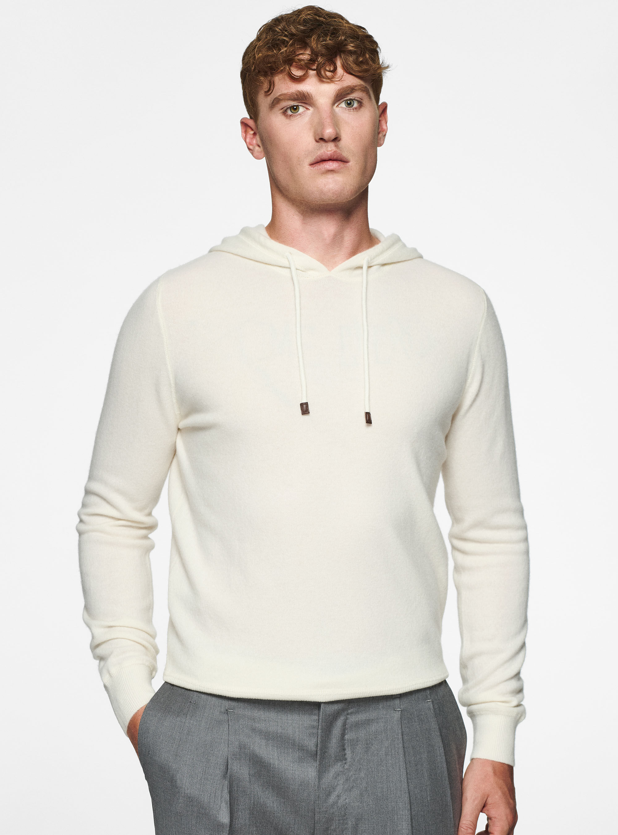 Hooded sweater in lambswool