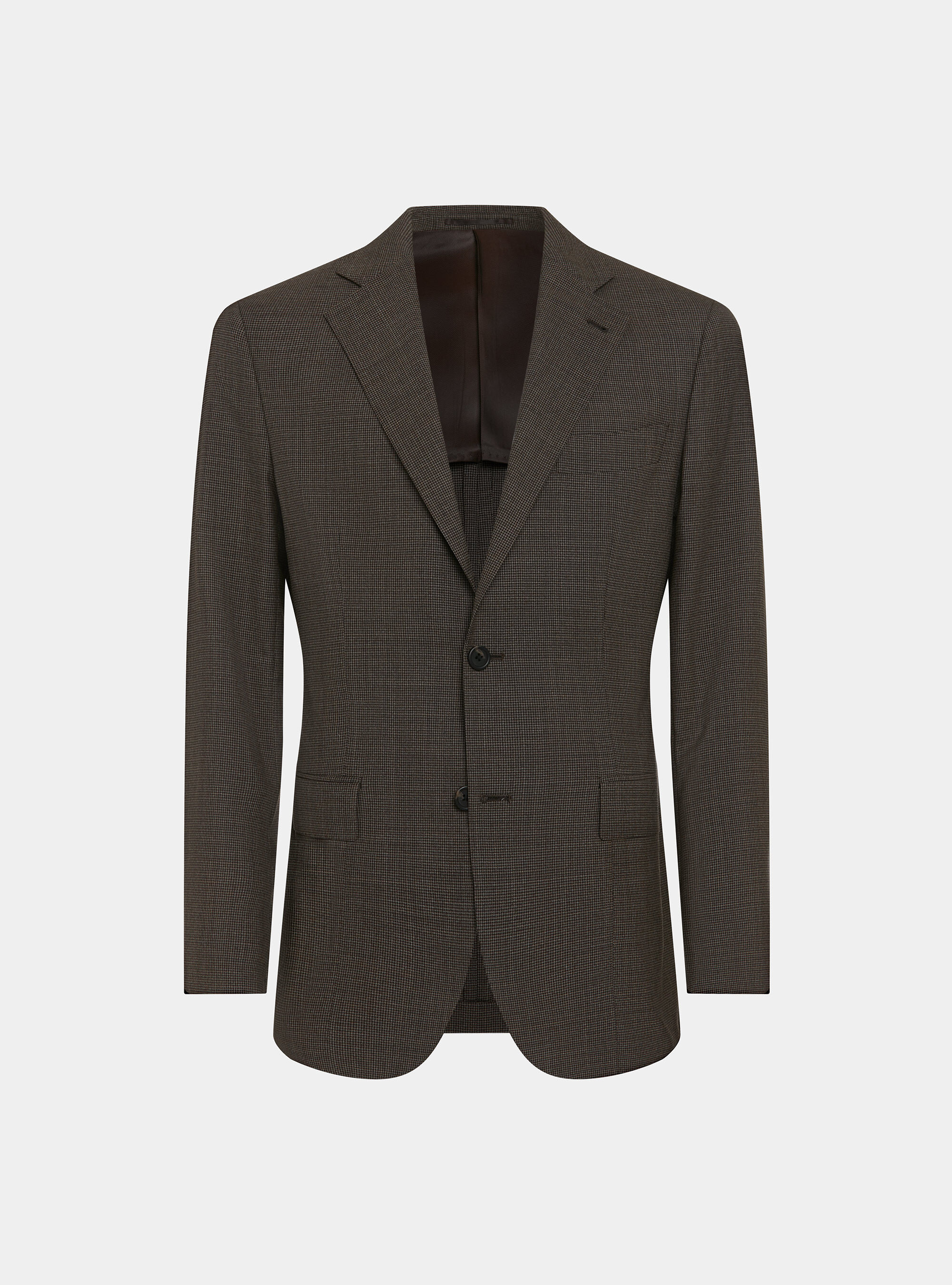 Giacca per abito in pura lana pied de poule Vitale Barberis Canonico, MARRONE