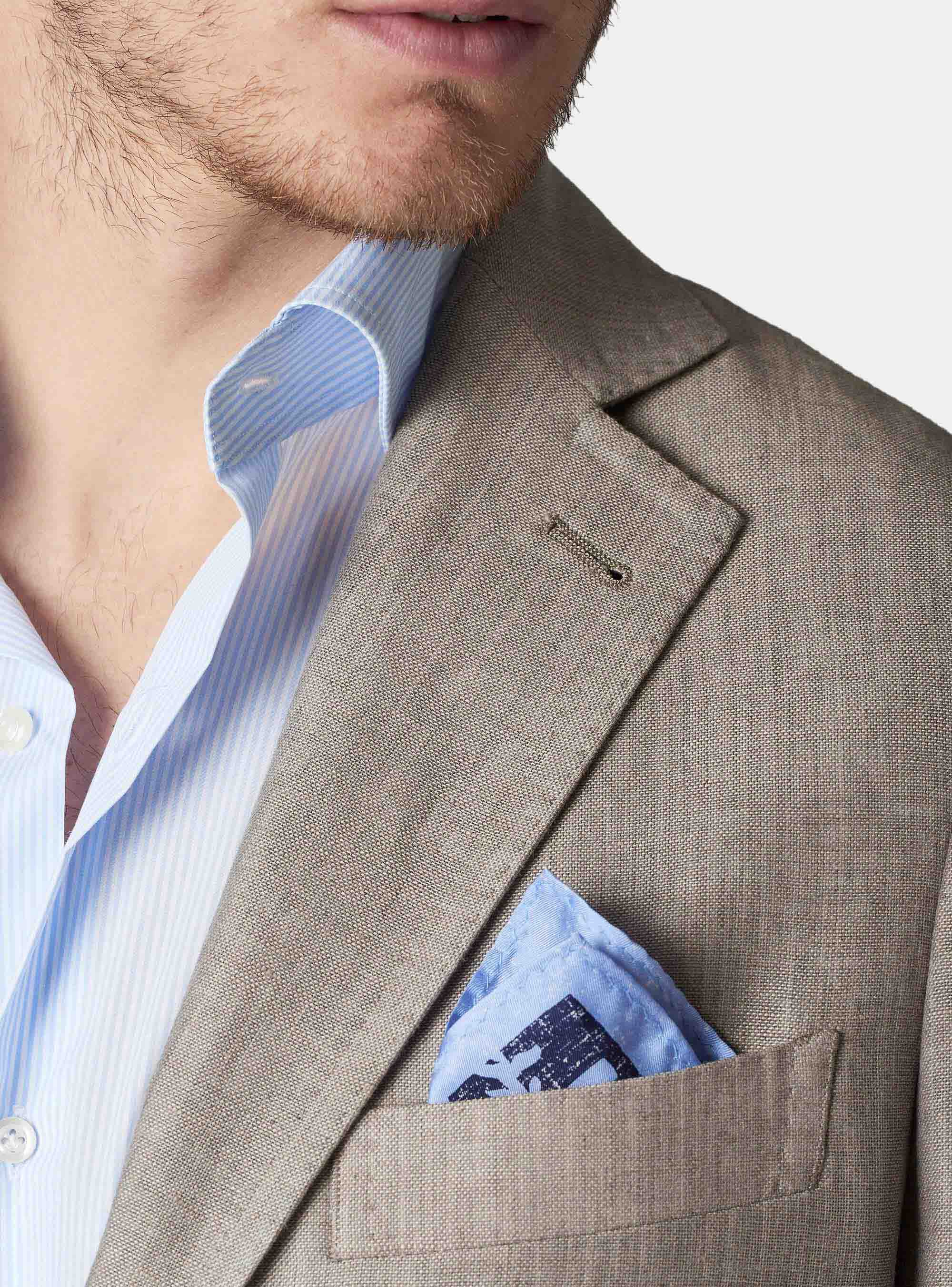 Giacca in misto lino delav&egrave;, ECRU