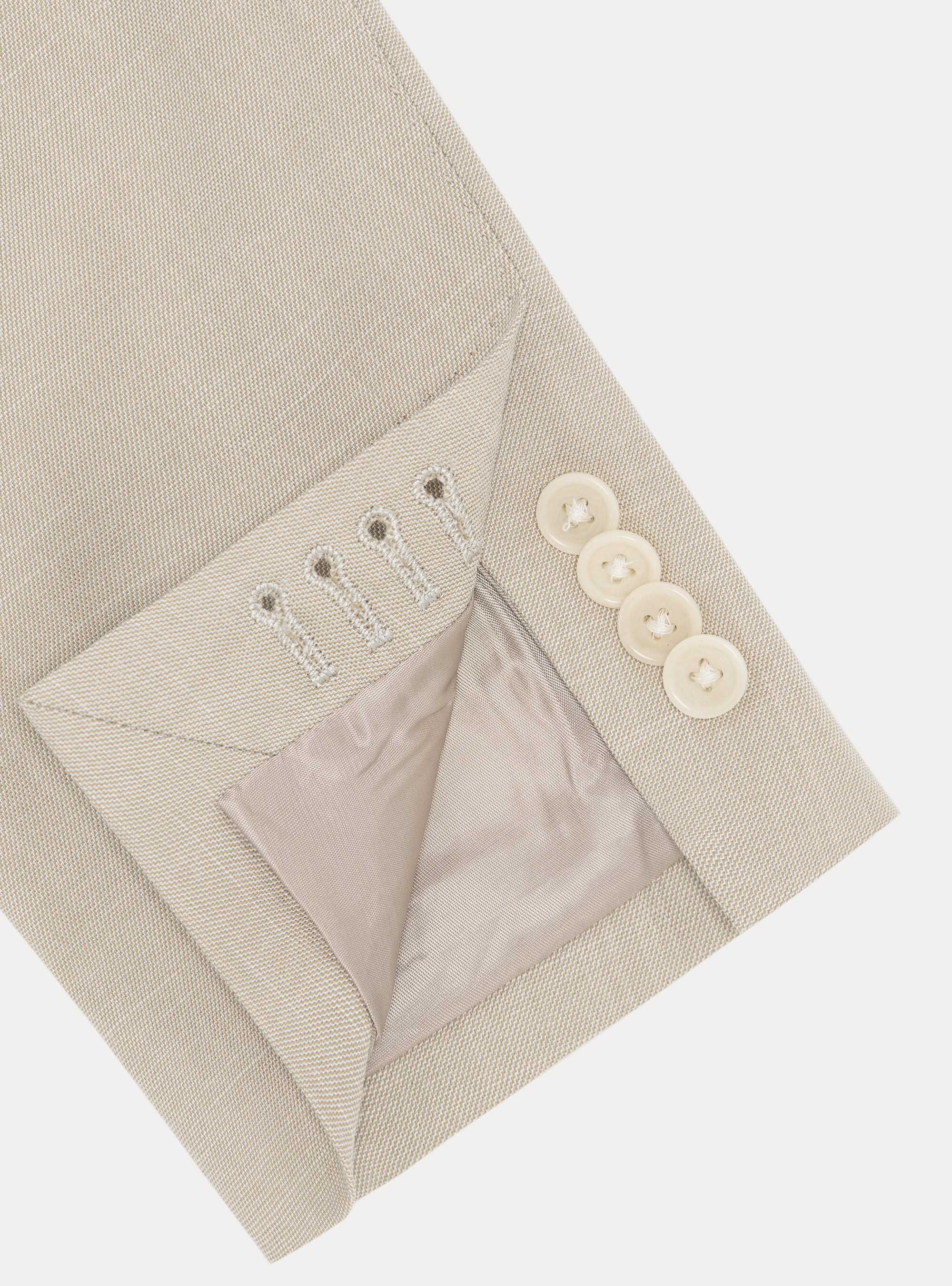 Giacca abito in tessuto fiammato, SABBIA