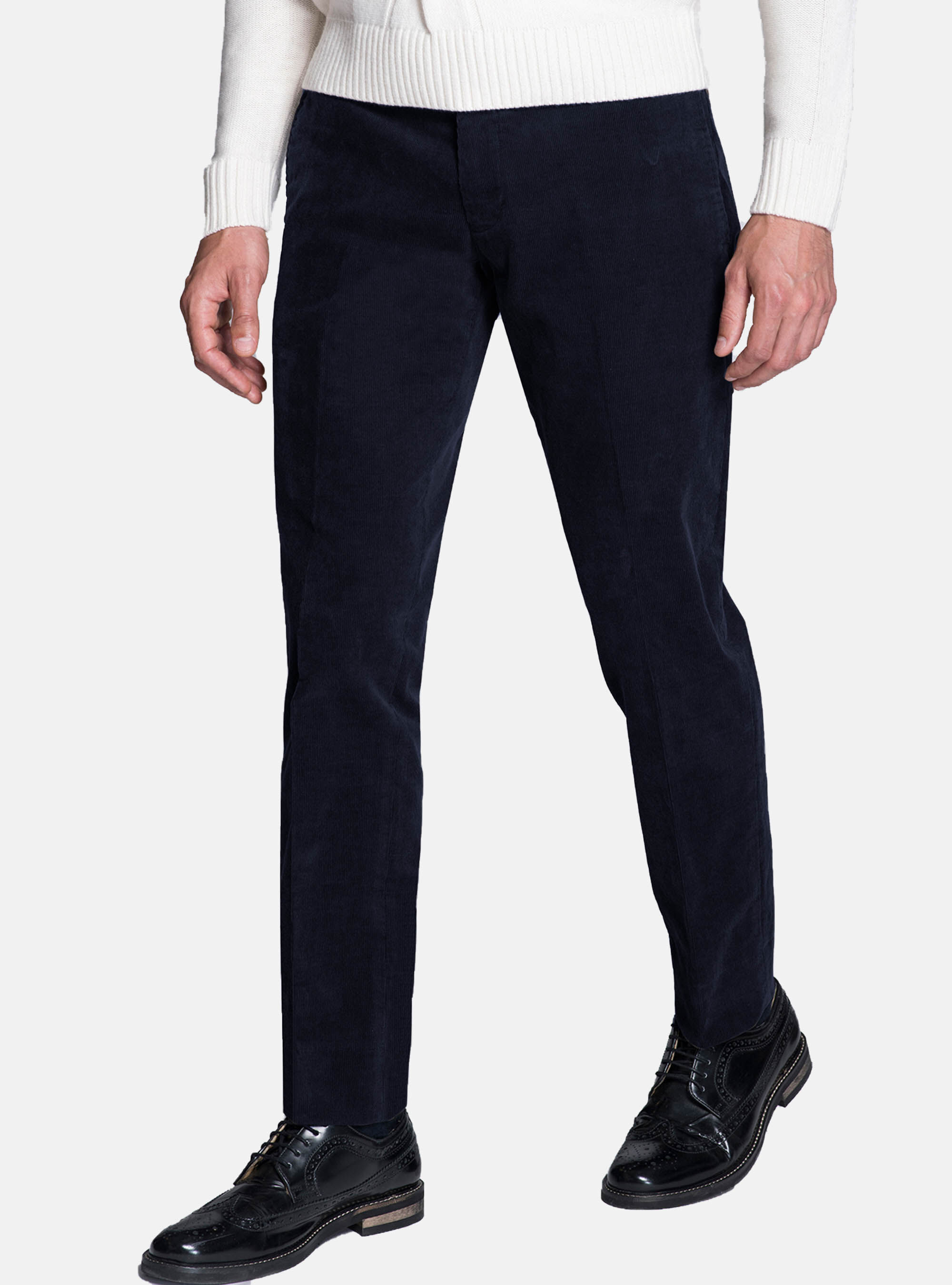 Pantaloni chino slim fit in velluto a coste