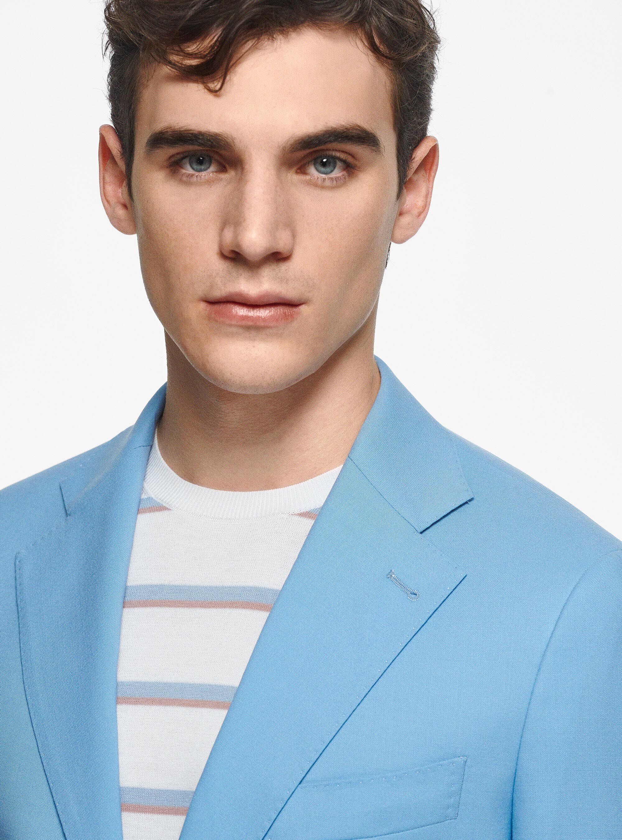 Giacca in pura lana Vitale Barberis Canonico, AZZURRO