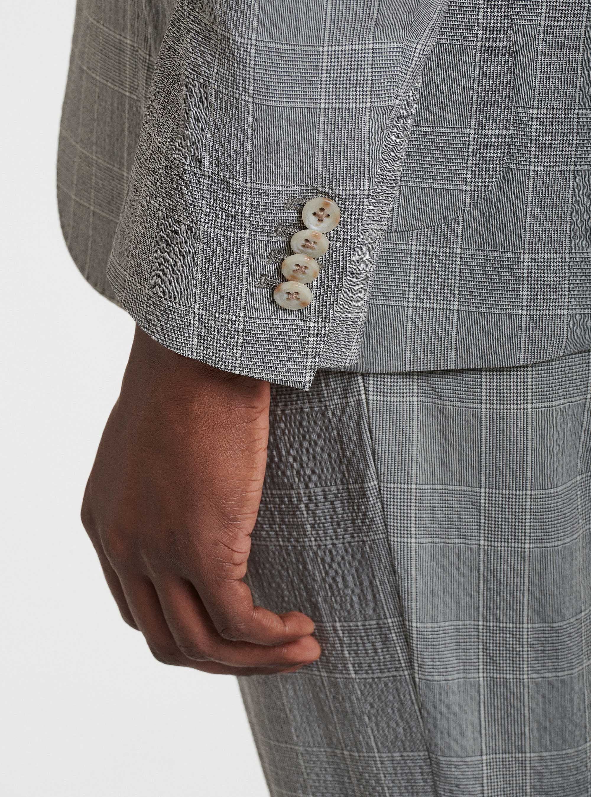 Suit blazer in 100's Zignone superfine seersucker stretch wool