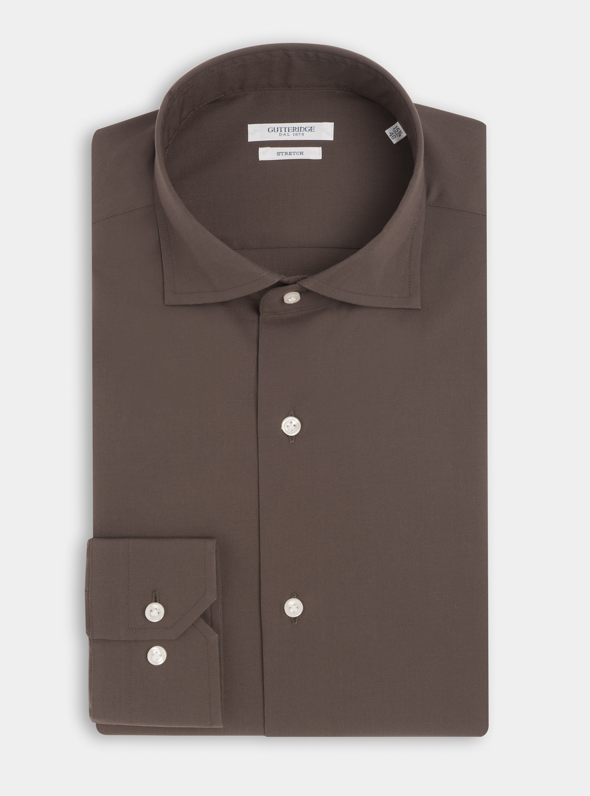Brown slim fit dress shirt store