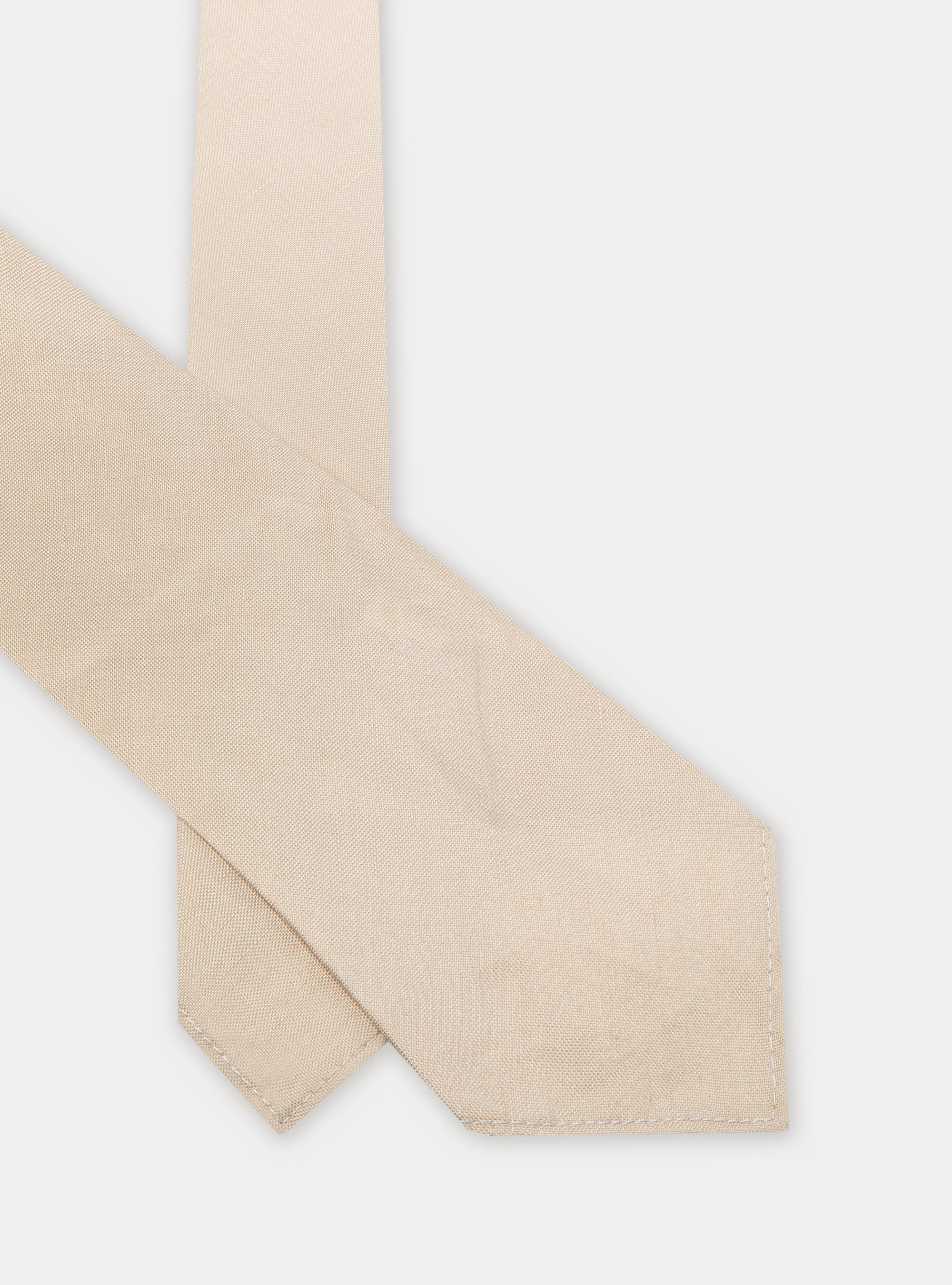 Cravatta in seta e lino, ECRU