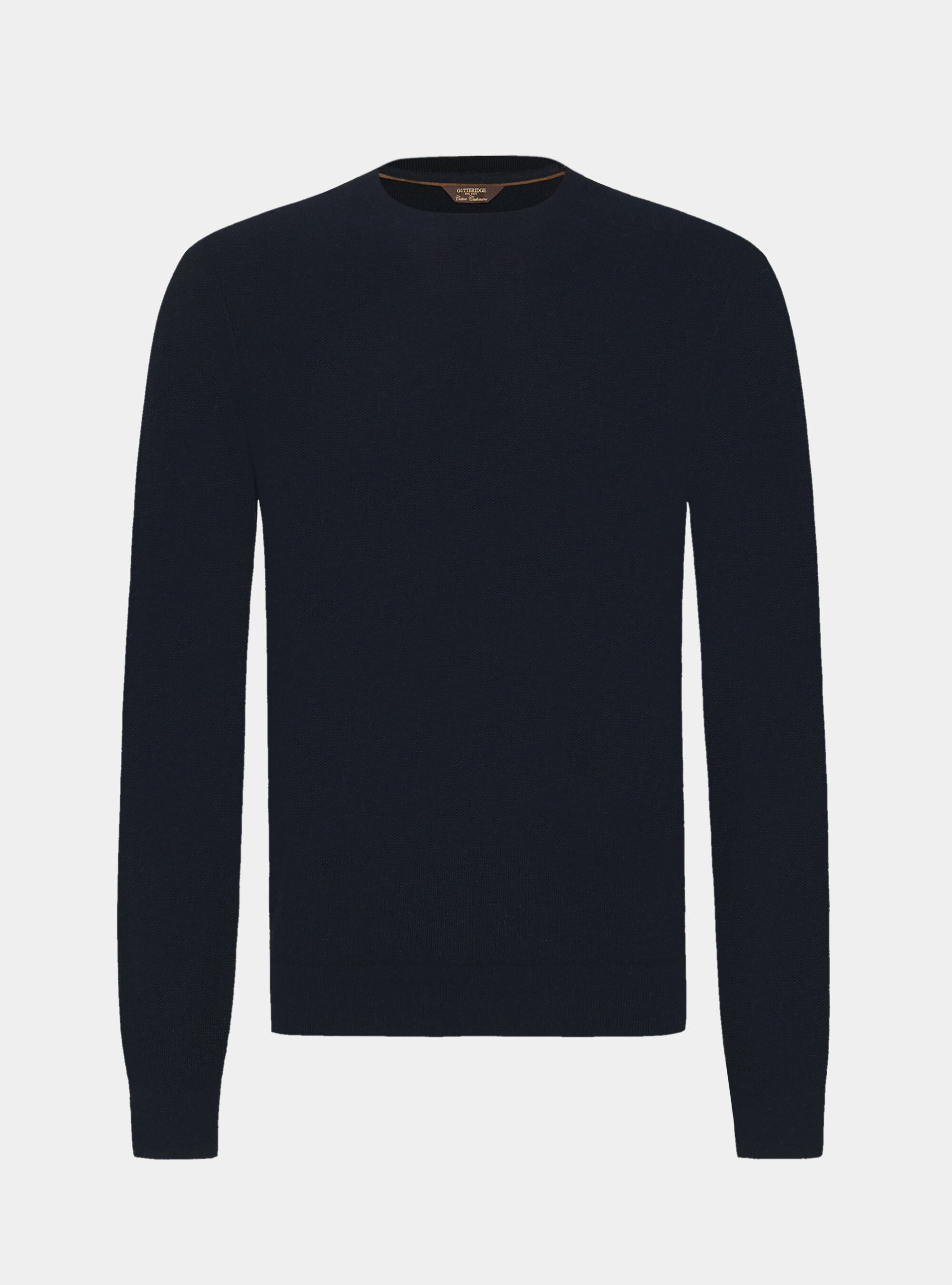 Girocollo in maglia nido d'ape in cotone cashmere, AZUL MARINO