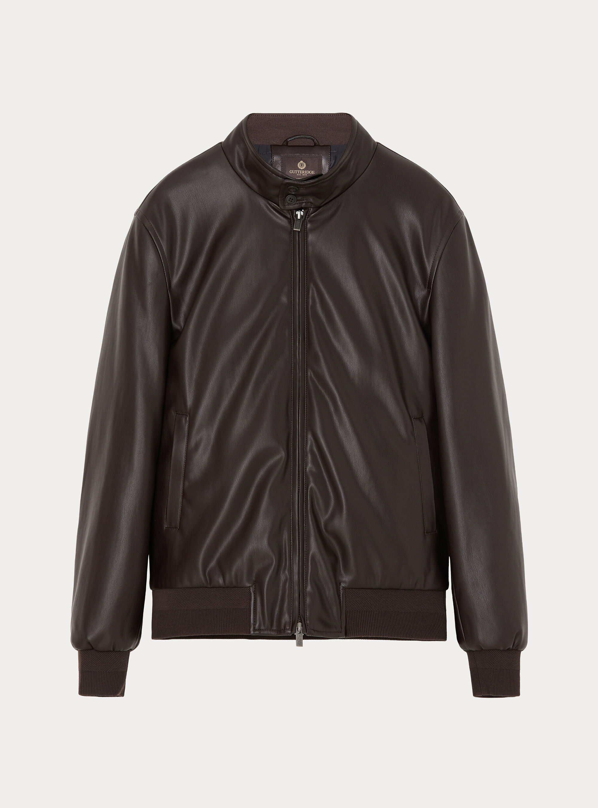 Giubbino in similpelle, MARRONE