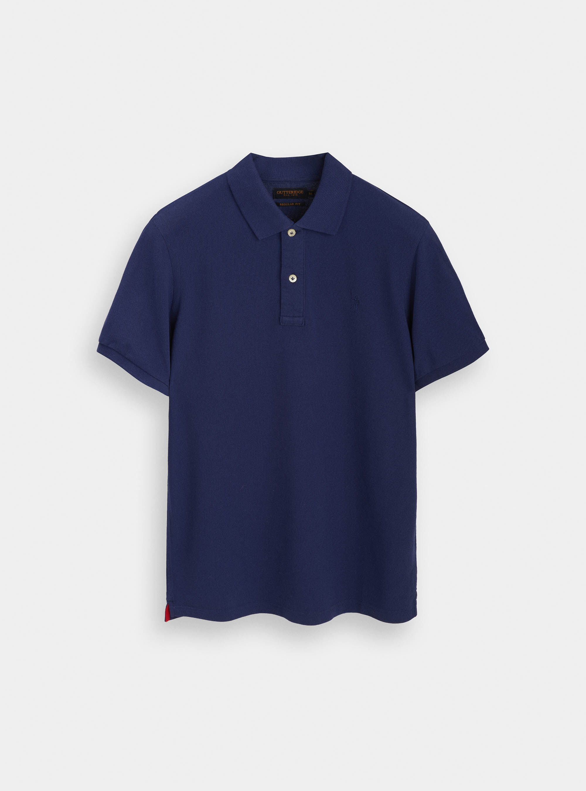 Polo classica con ricamo, BLU