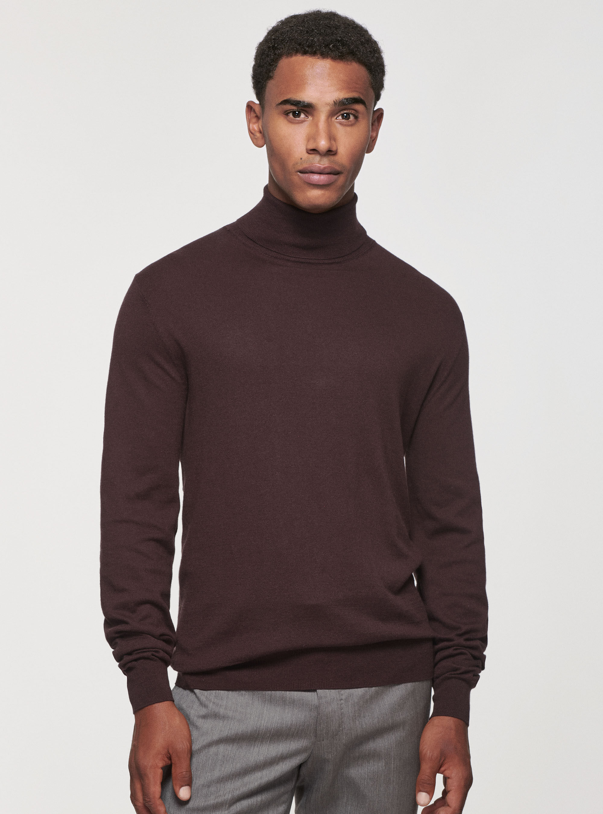 Men's silk blend turtleneck online