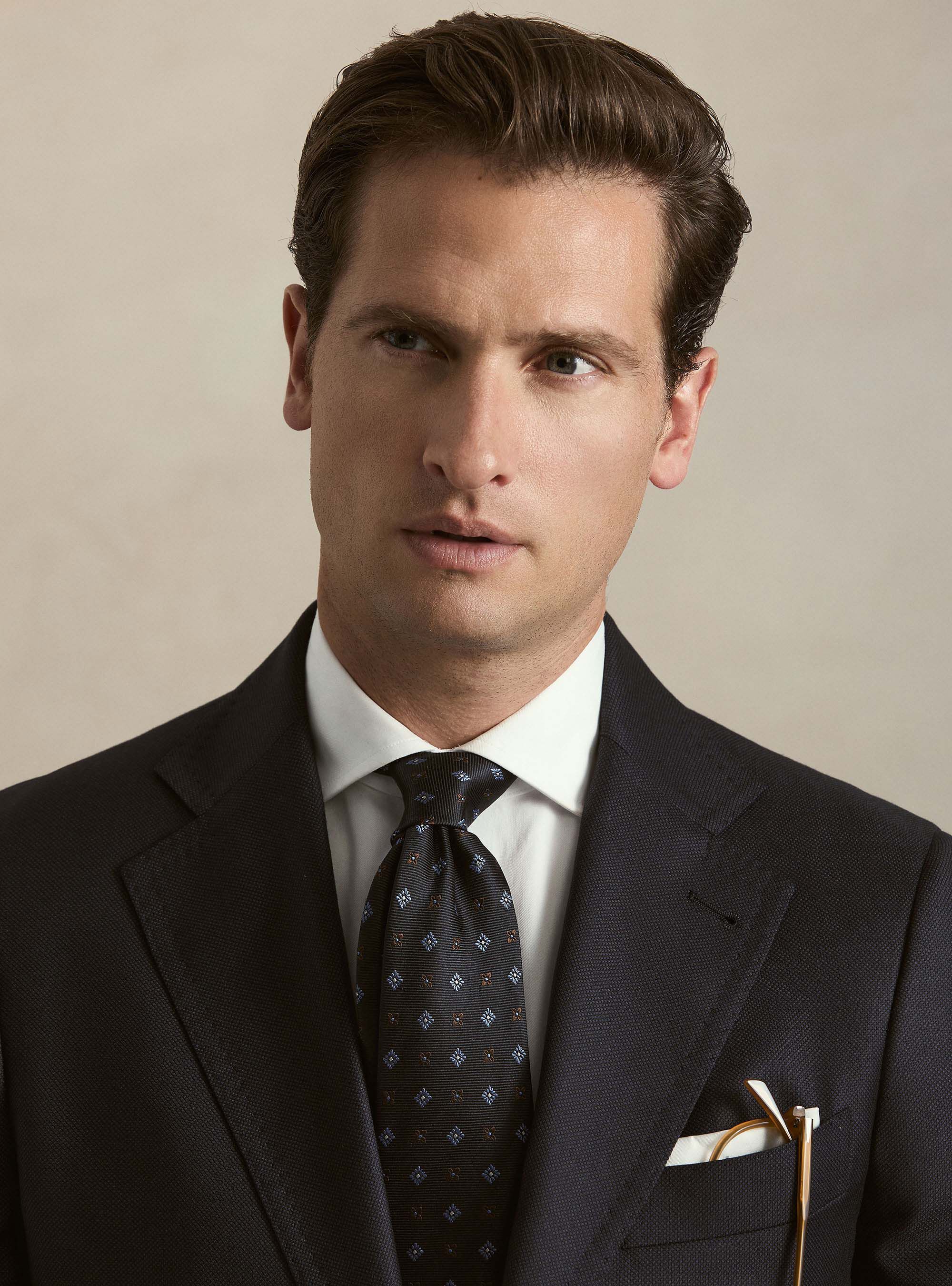 Giacca per abito in pura lana occhio di pernice Vitale Barberis Canonico, BLU NAVY