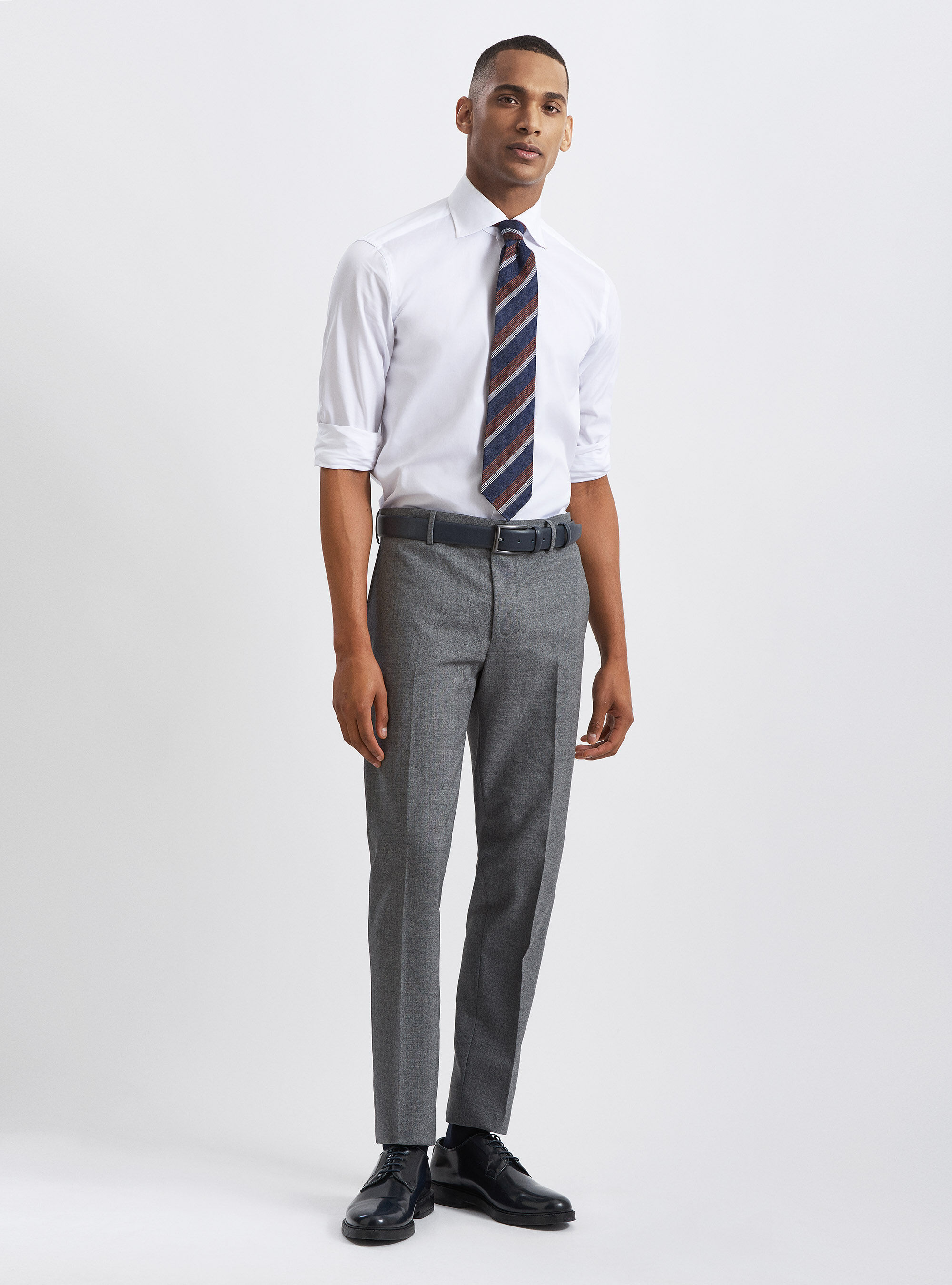 Pantaloni per abito in pura lana tessuti Vitale Barberis Canonico, GRIGIO CHIARO