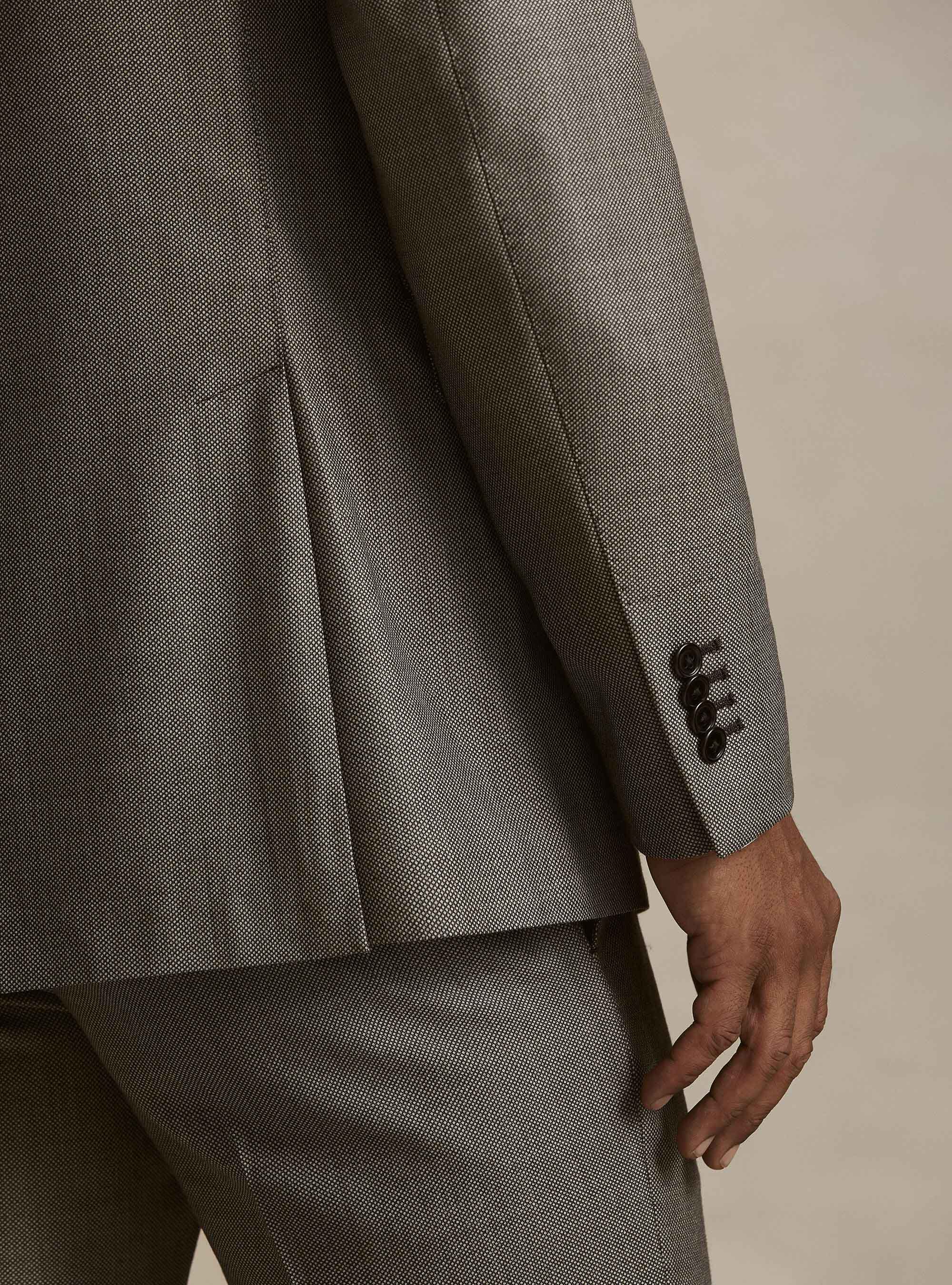 Giacca per abito in pura lana occhio di pernice Vitale Barberis Canonico, MARRONE 0508C