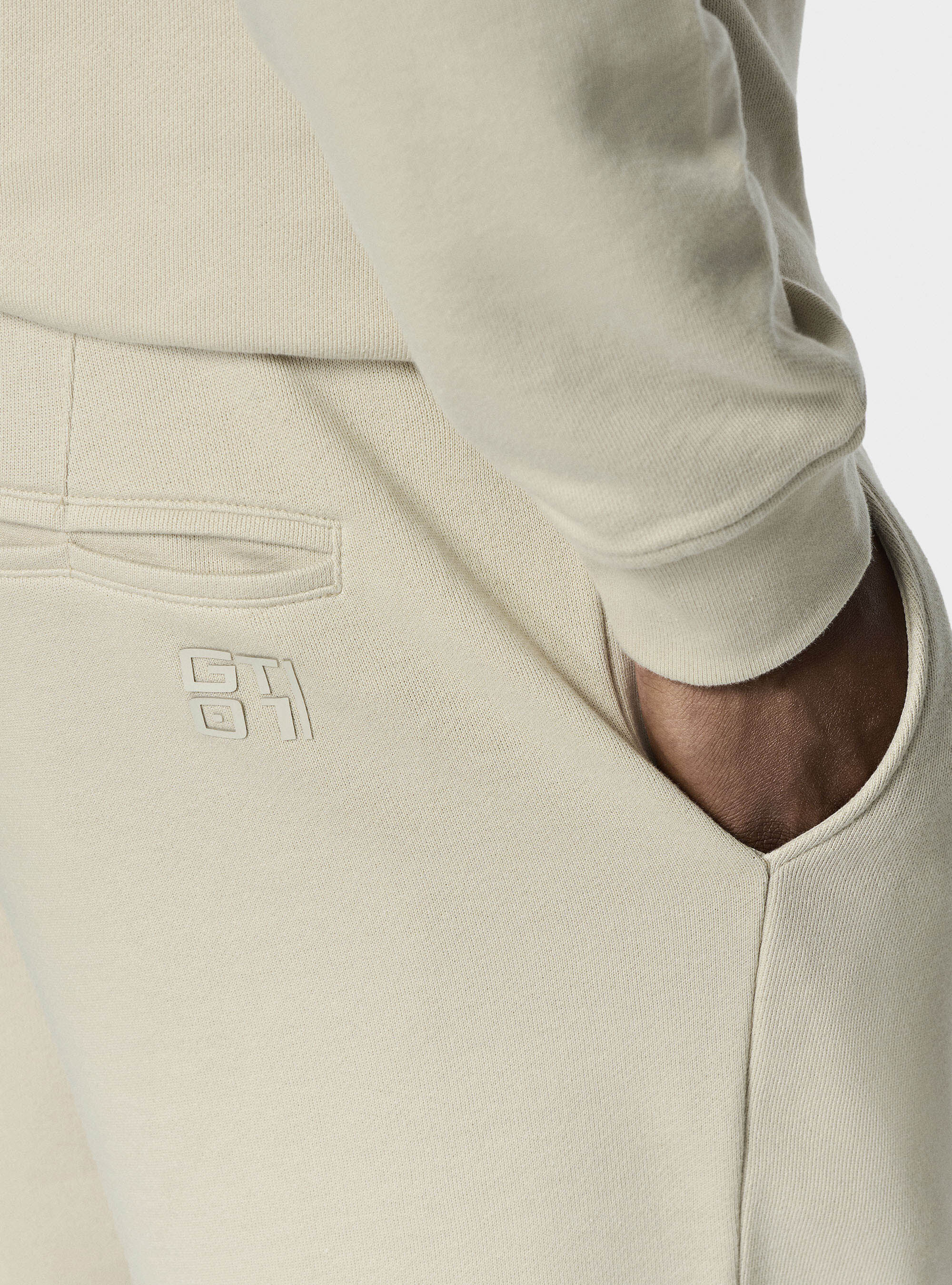 Pantaloni sportivi in felpa GT01, ECRU 0536C