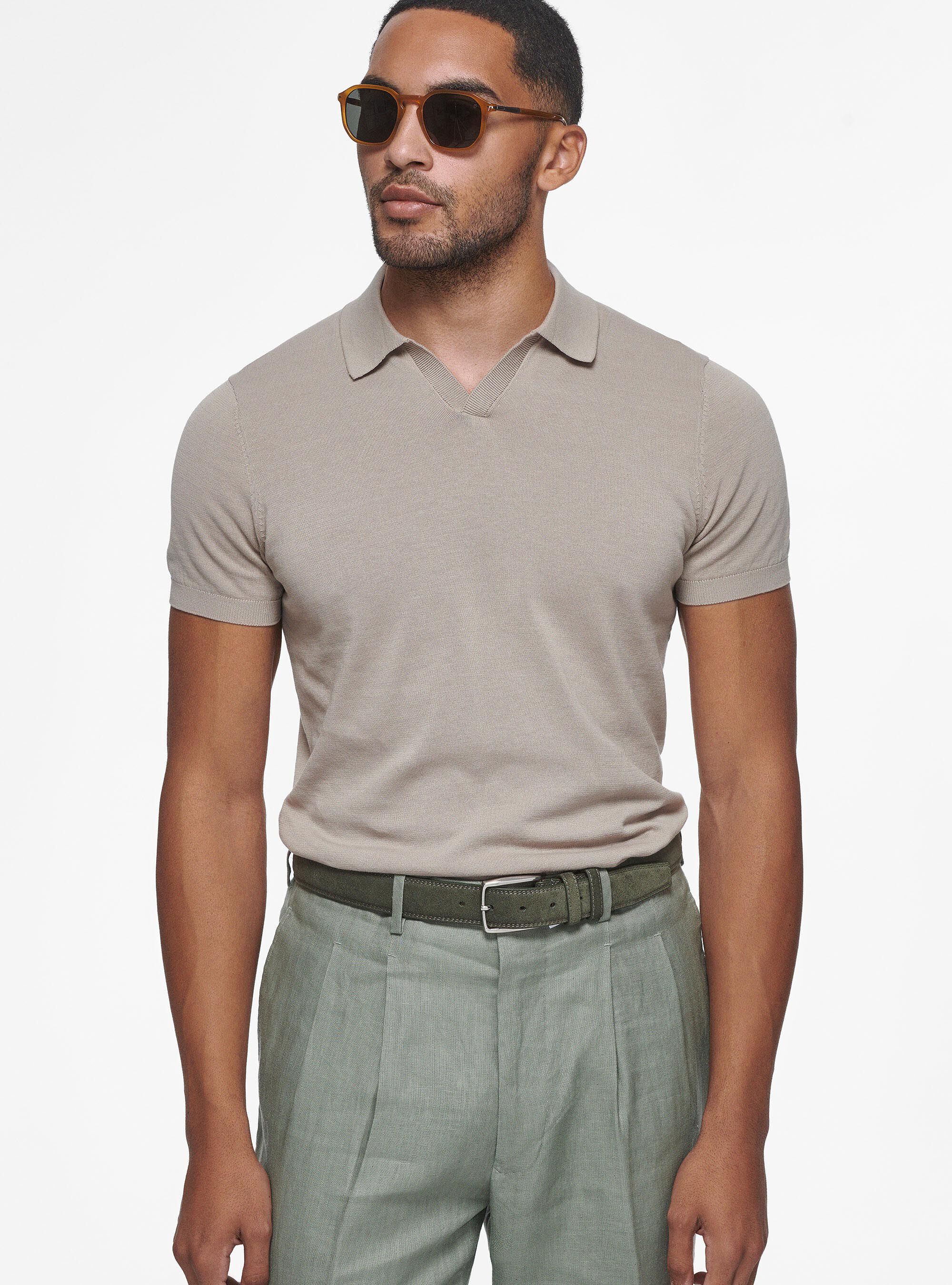 Cotton knit cheap polo shirts