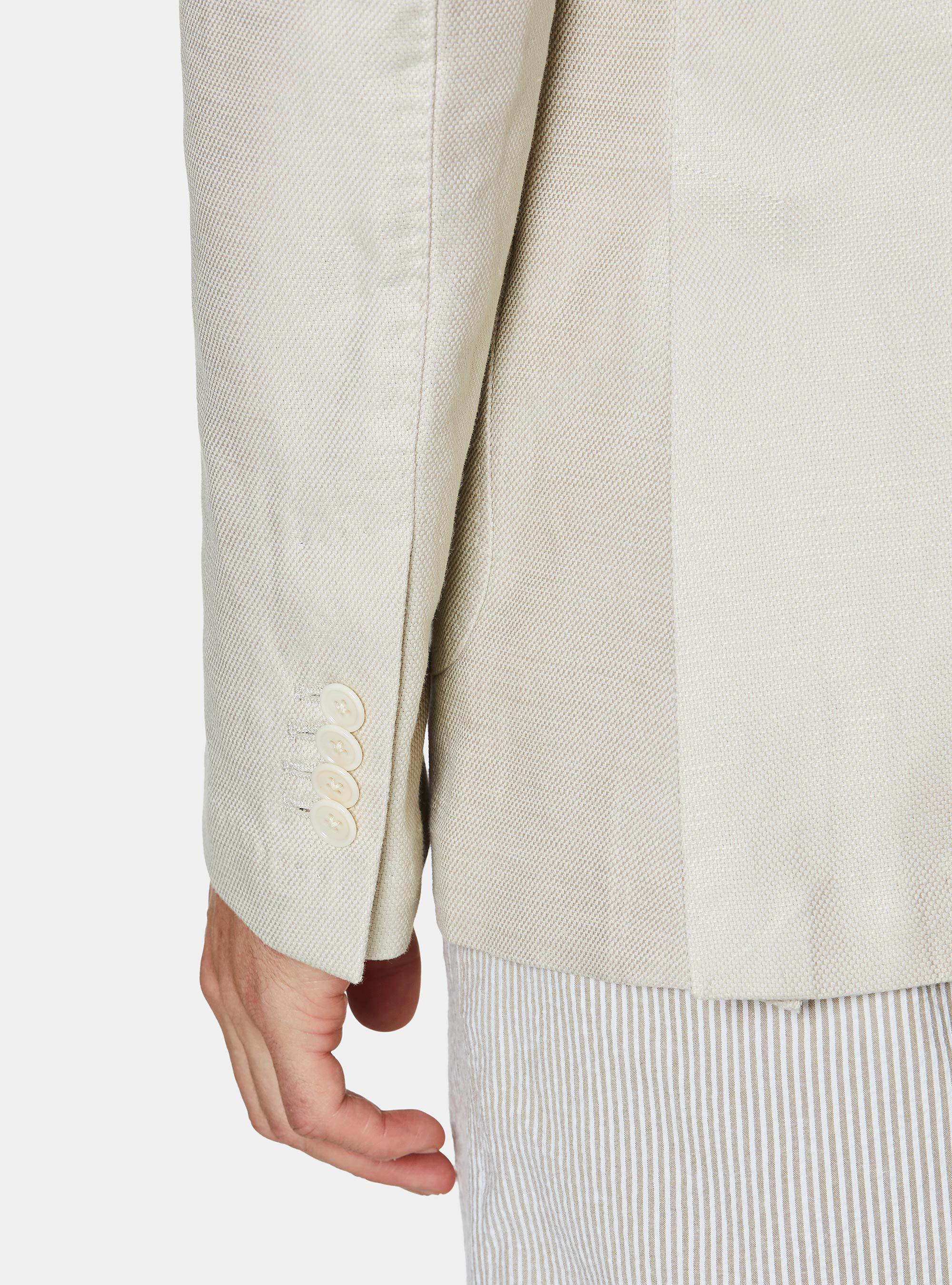 Giacca in cotone e lino, ECRU