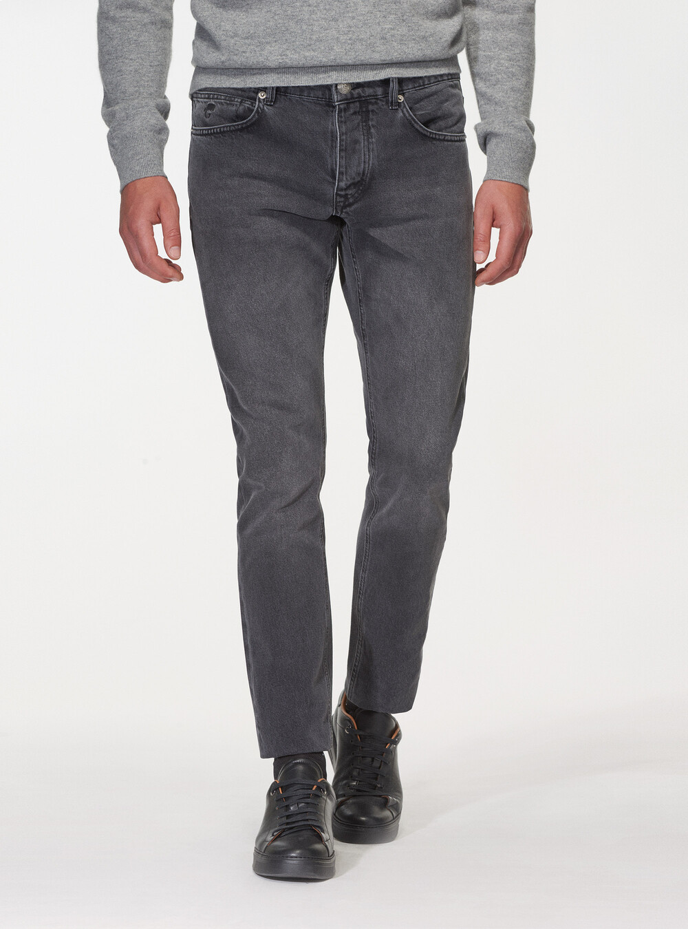 Dark grey regular fit jeans | GutteridgeUK | Jeans Uomo