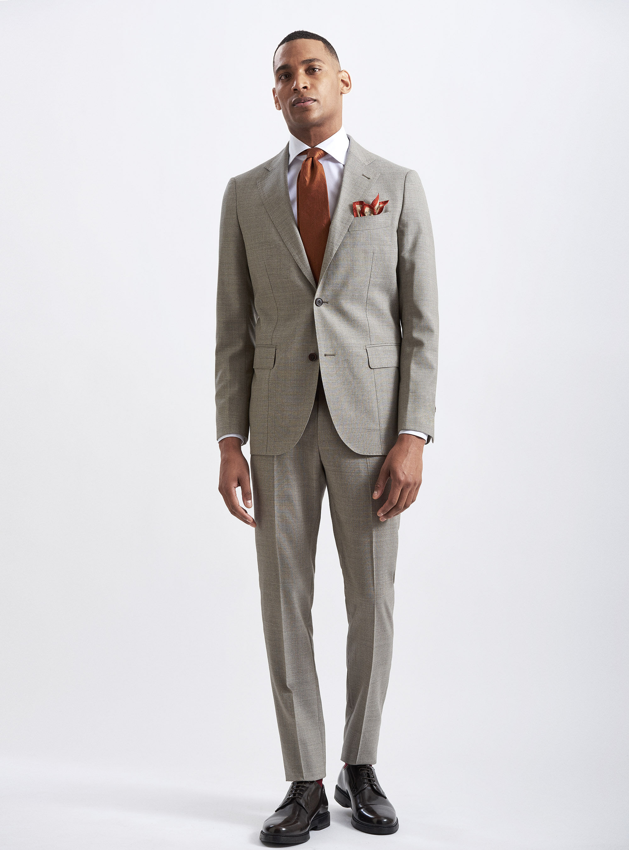 Giacca per abito in pura lana tessuto Vitale Barberis Canonico, ECRU