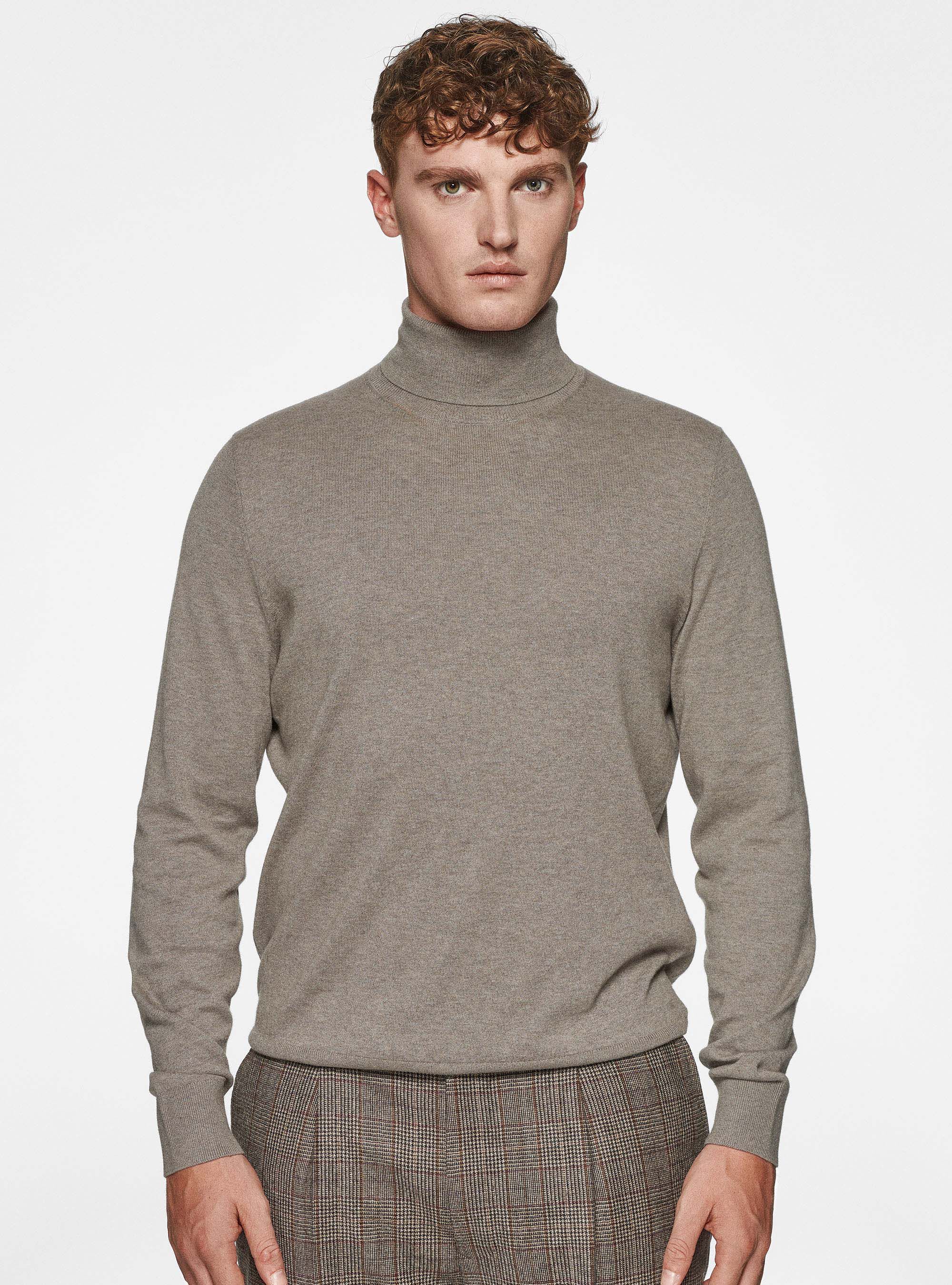 Silk and cashmere cotton turtleneck