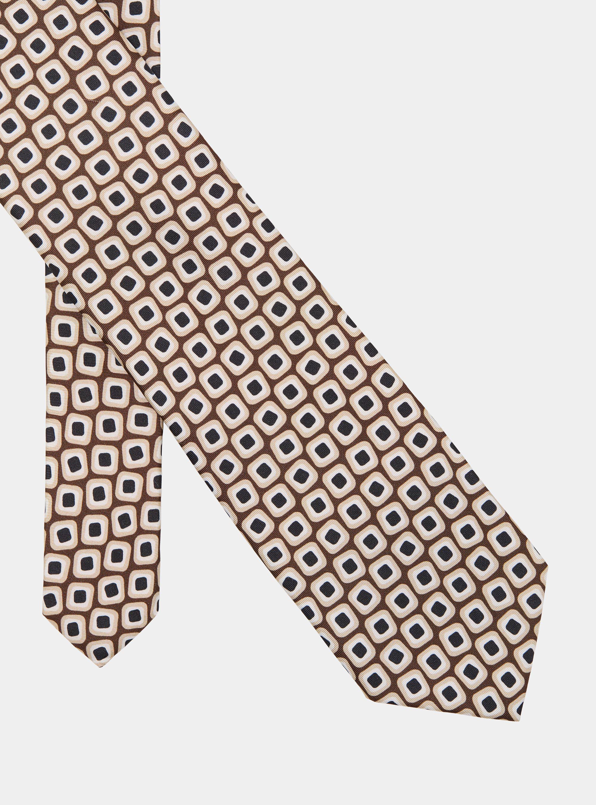 Printed silk tie