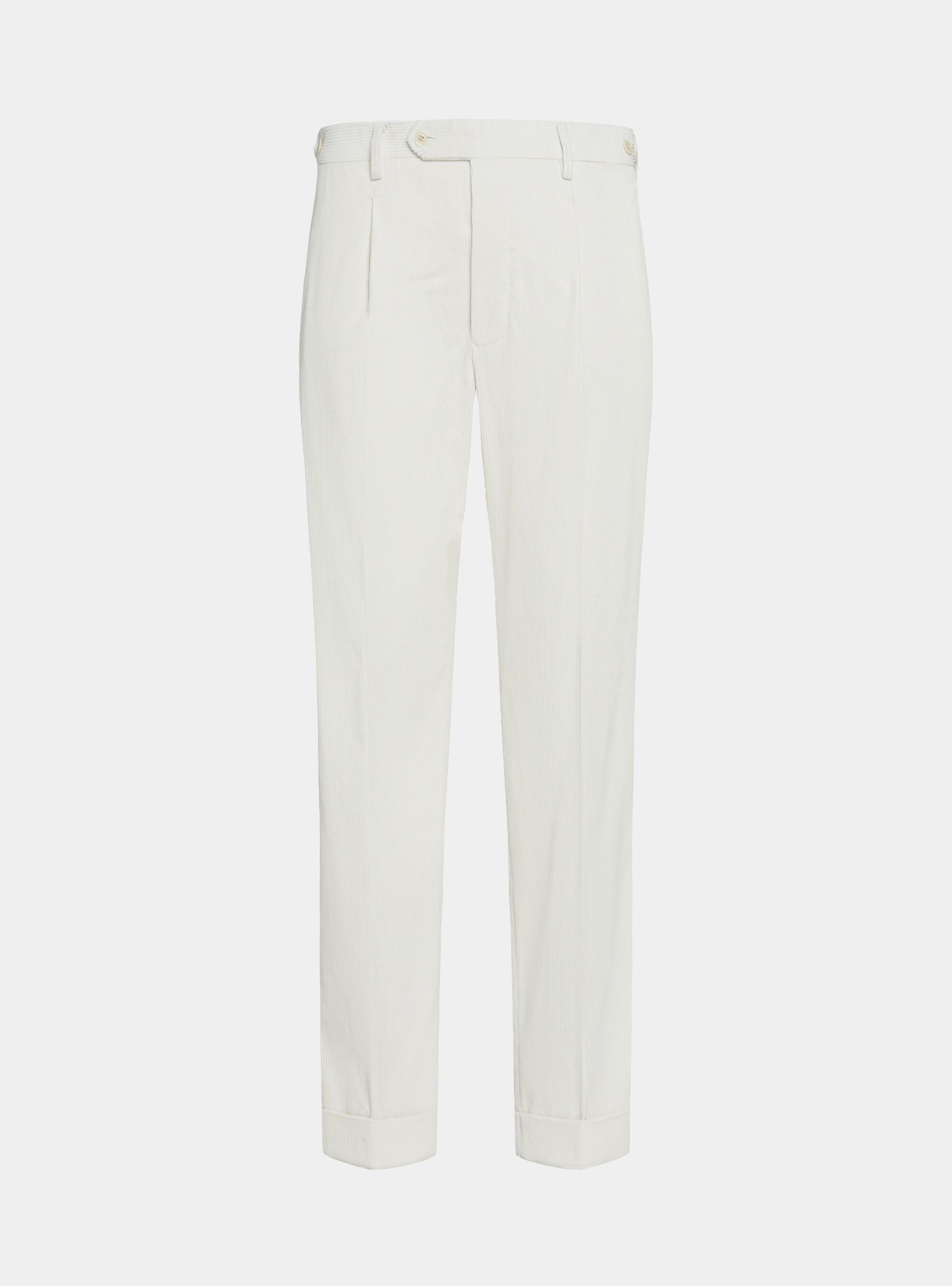 Duca Visconti di Modrone velvet pleat trousers, OFF-WHITE