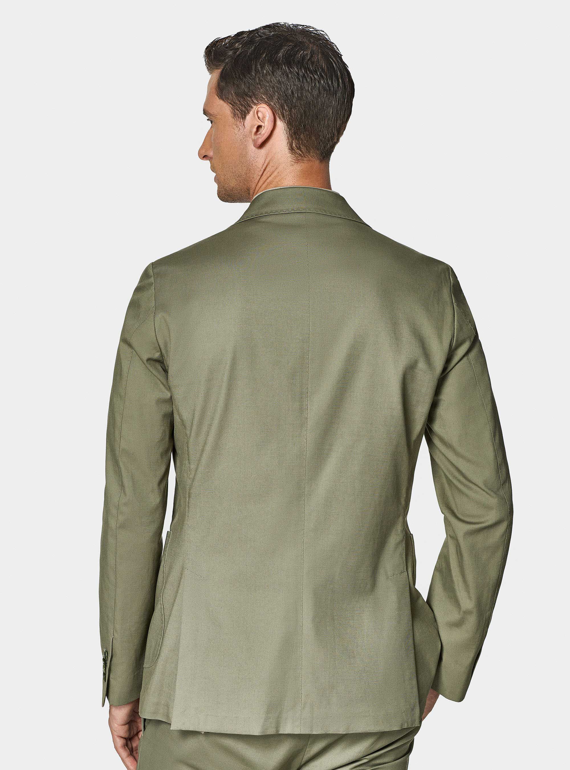 Giacca abito in cotone armaturato, SALVIA 0602C