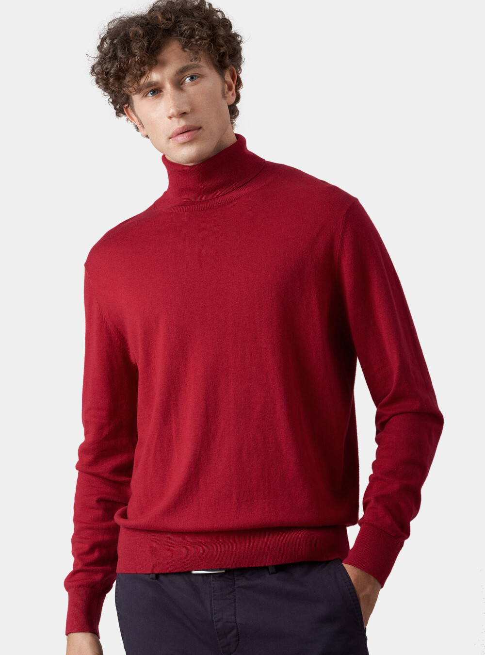 Cotton silk and cashmere turtleneck sweater - Main Image