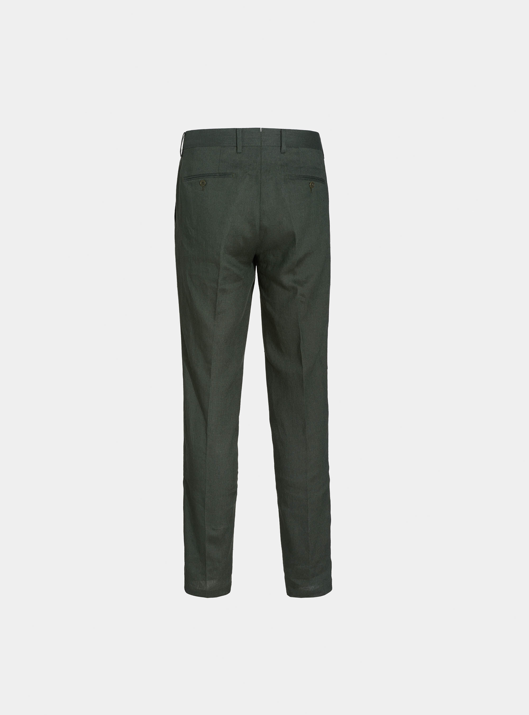 Pantaloni per abito in puro lino, VERDE