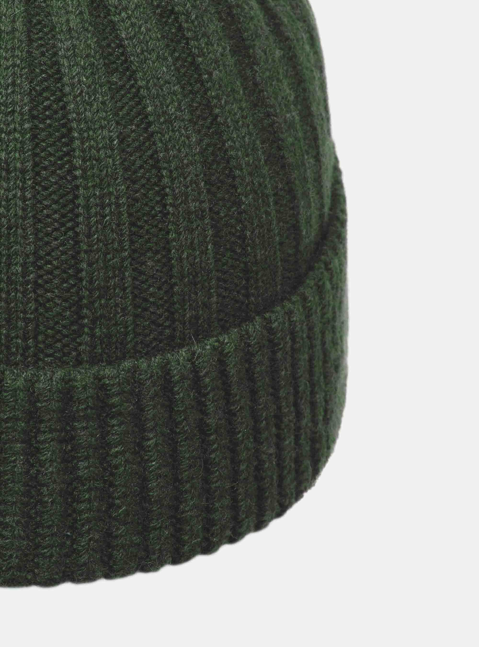 English rib cashmere blend beanie, MILITARE 0609C
