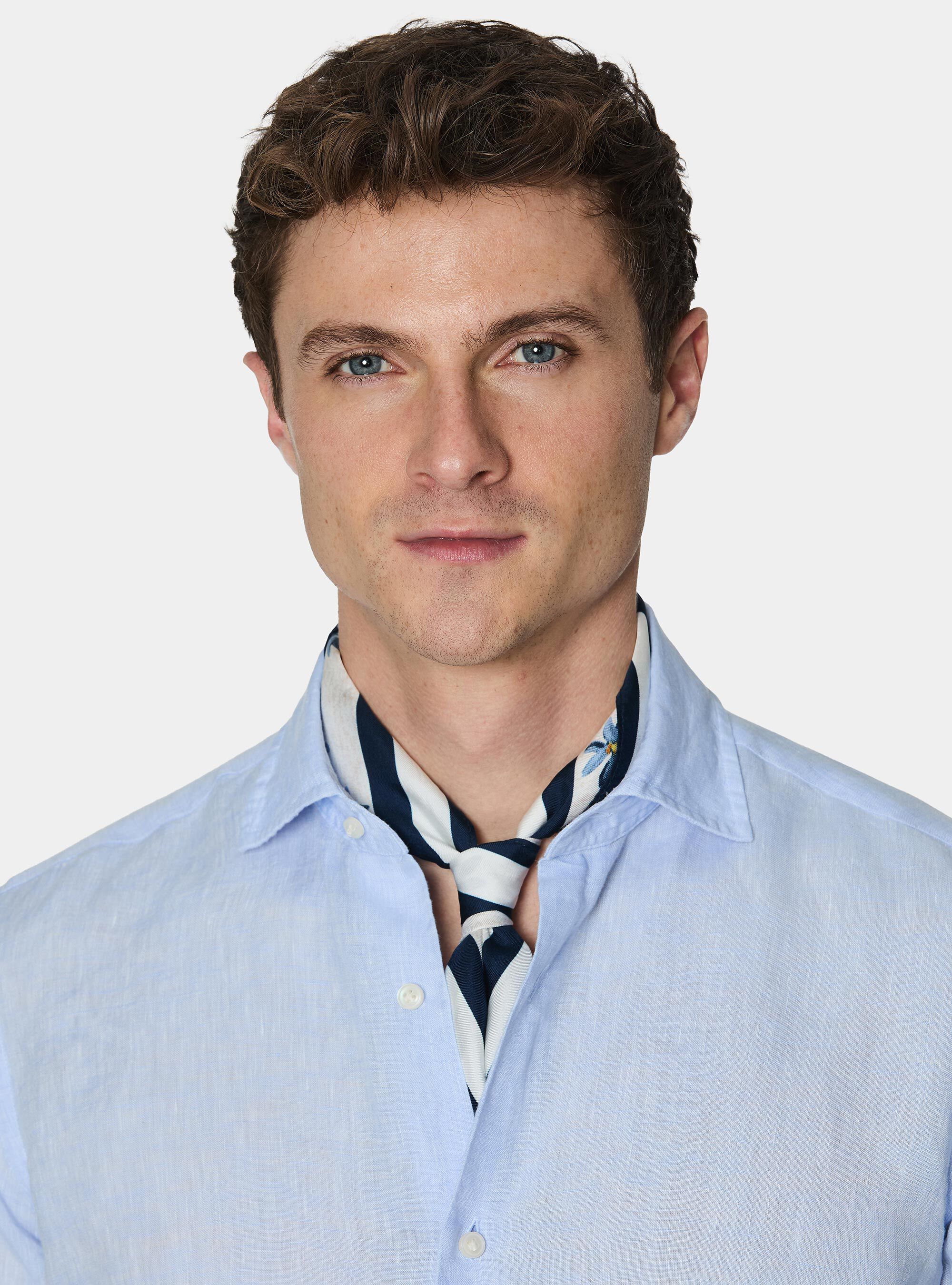 Pure linen shirt, LIGHT BLUE