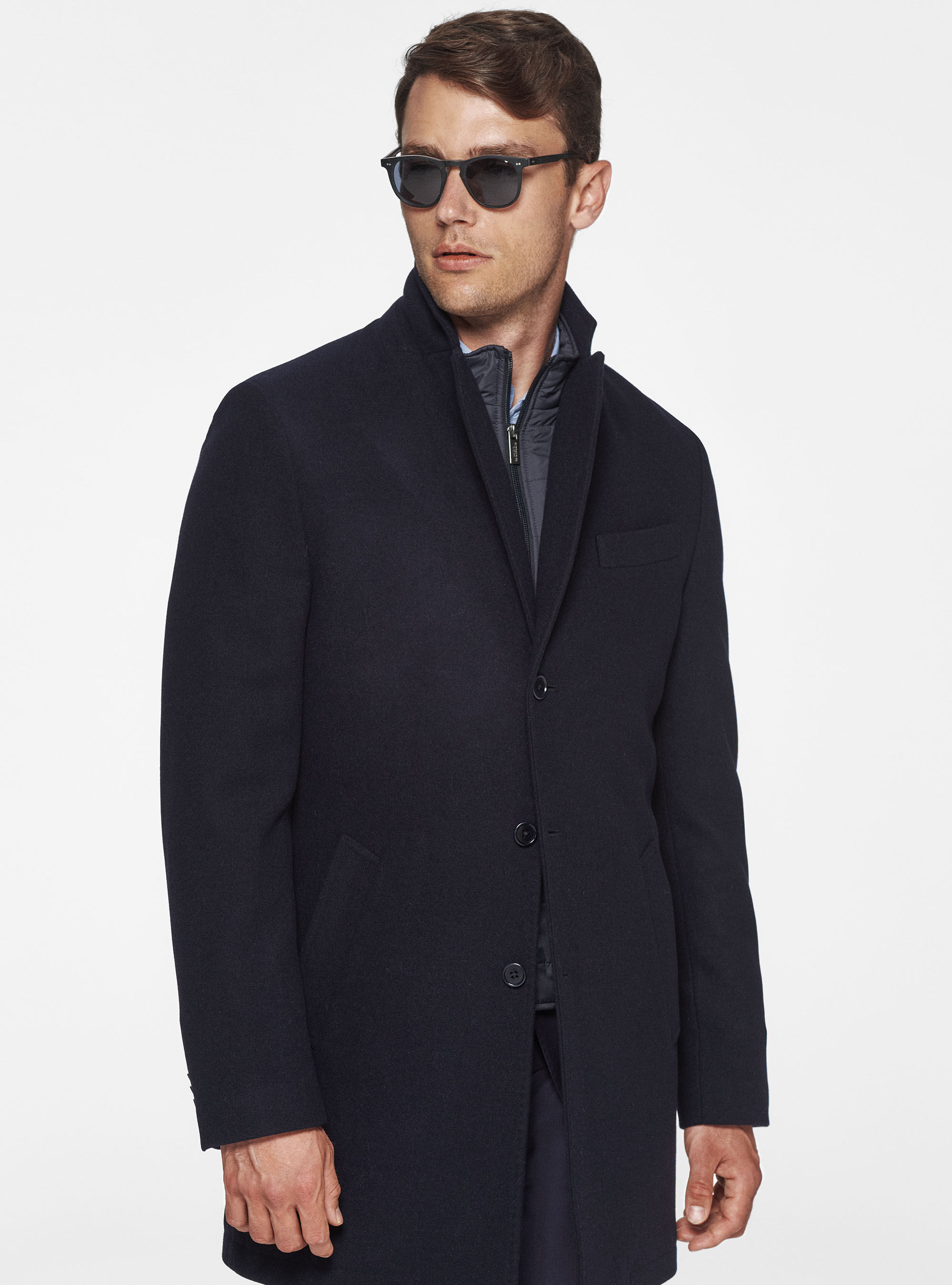 Men's wool blend overcoat cheap